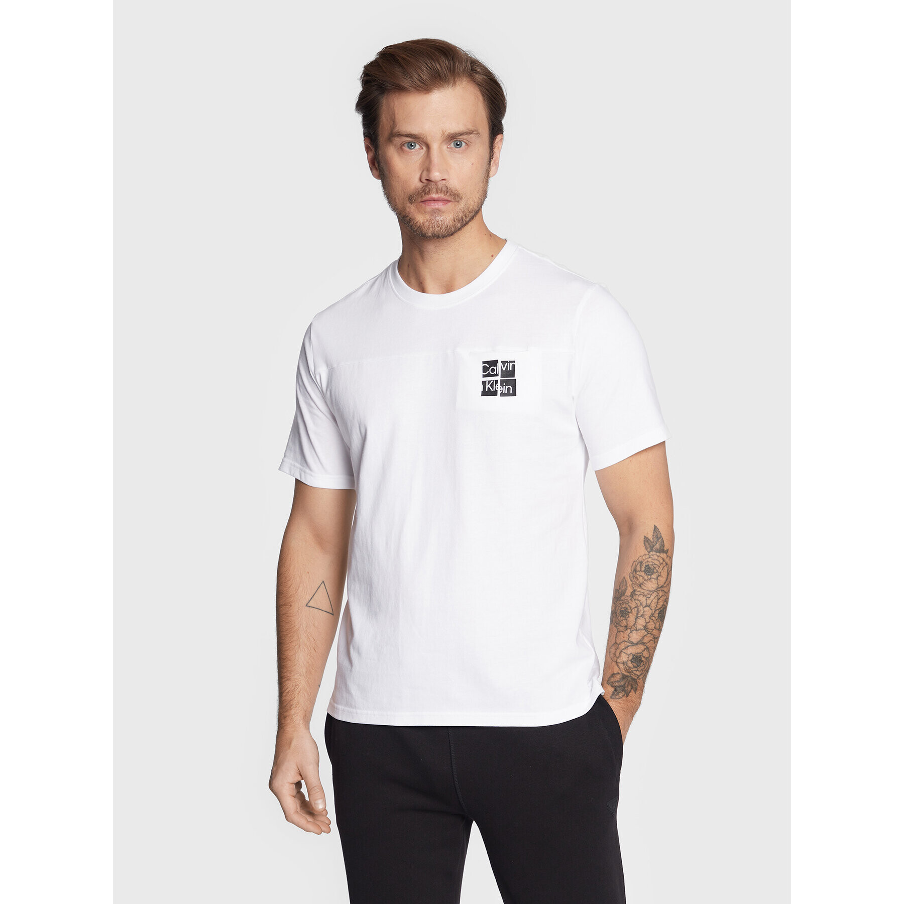 Calvin Klein Performance Tricou 00GMF2K104 Alb Regular Fit - Pled.ro