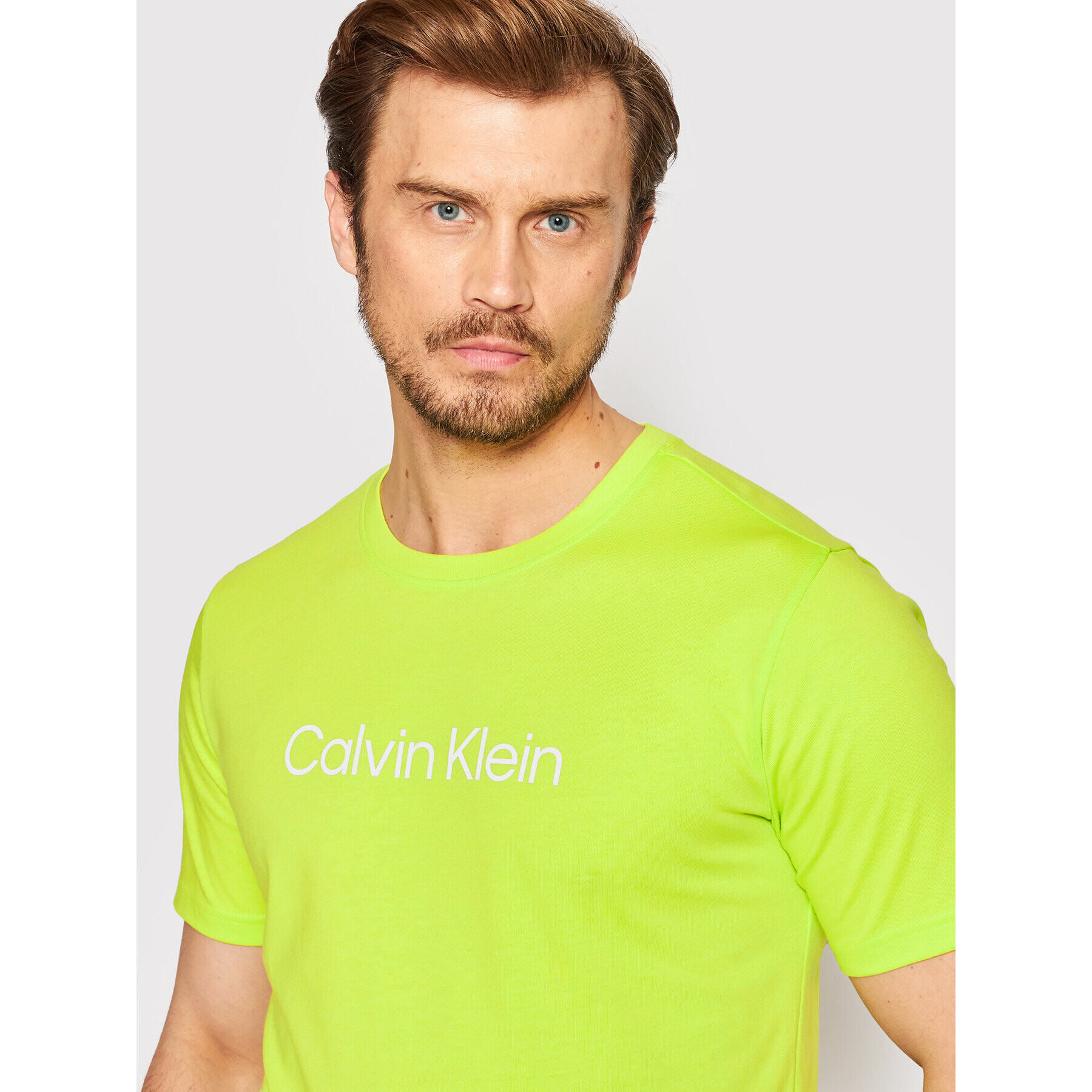 Calvin Klein Performance Tricou 00GMS2K107 Verde Regular Fit - Pled.ro