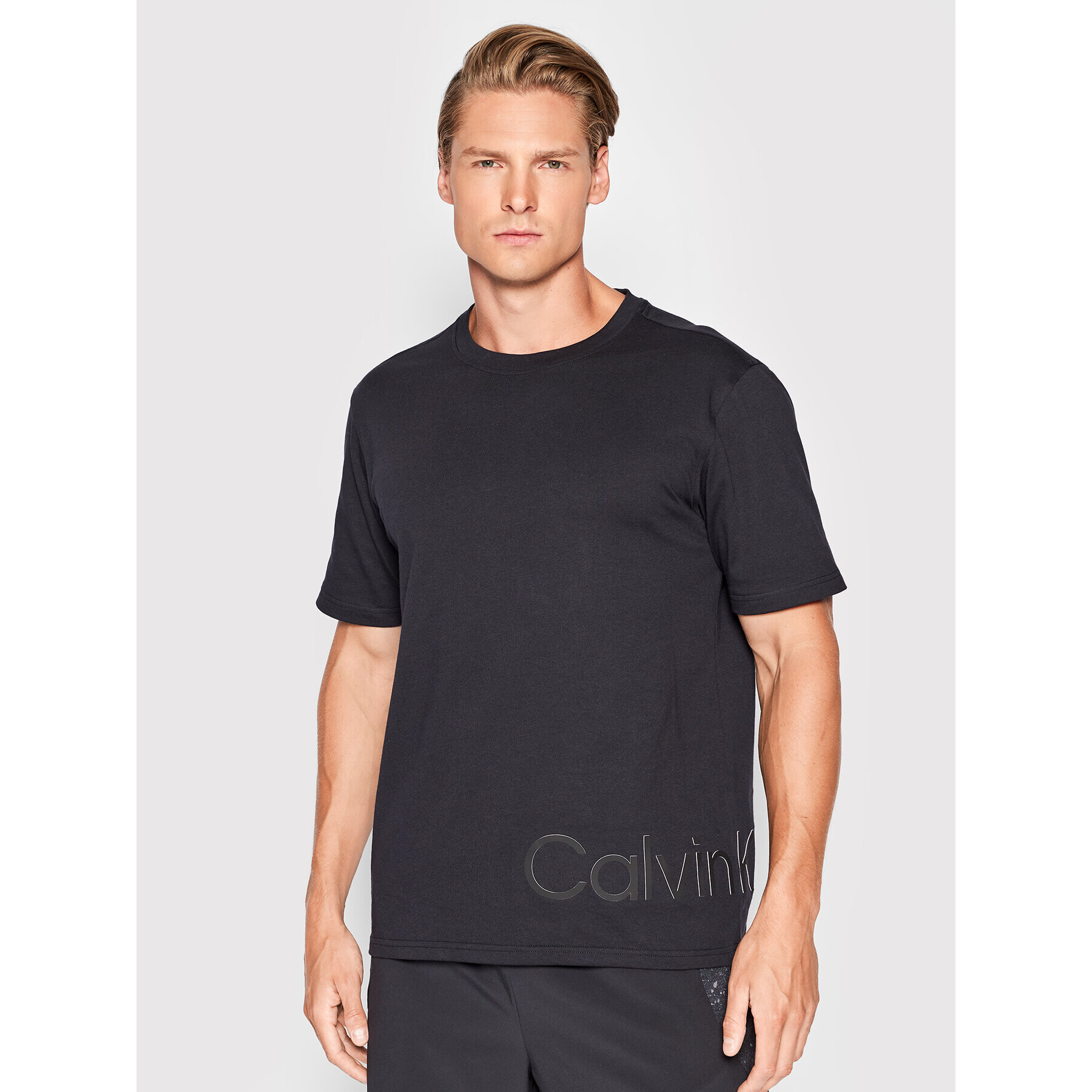 Calvin Klein Performance Tricou 00GMS2K111 Negru Regular Fit - Pled.ro