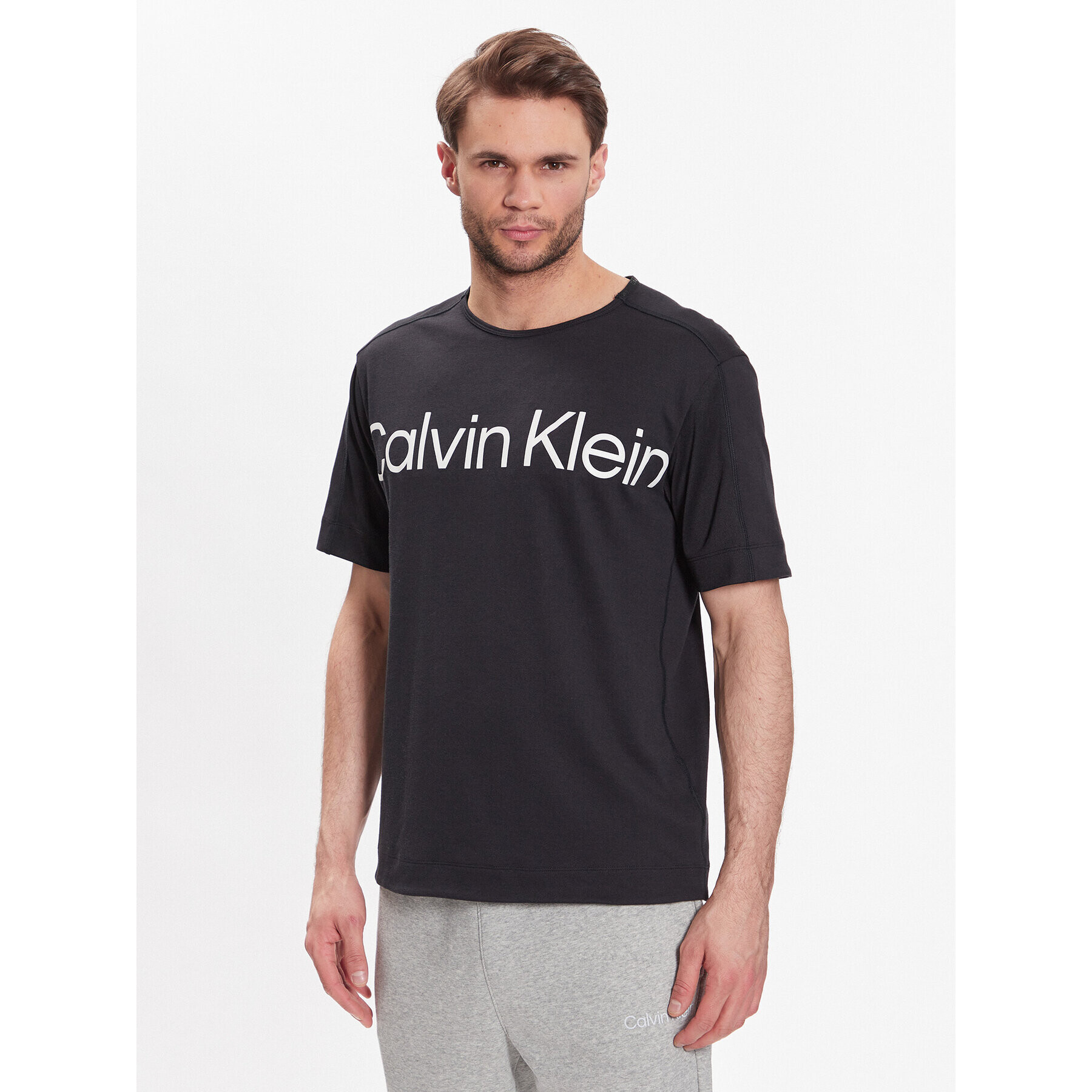 Calvin Klein Performance Tricou 00GMS3K102 Negru Regular Fit - Pled.ro