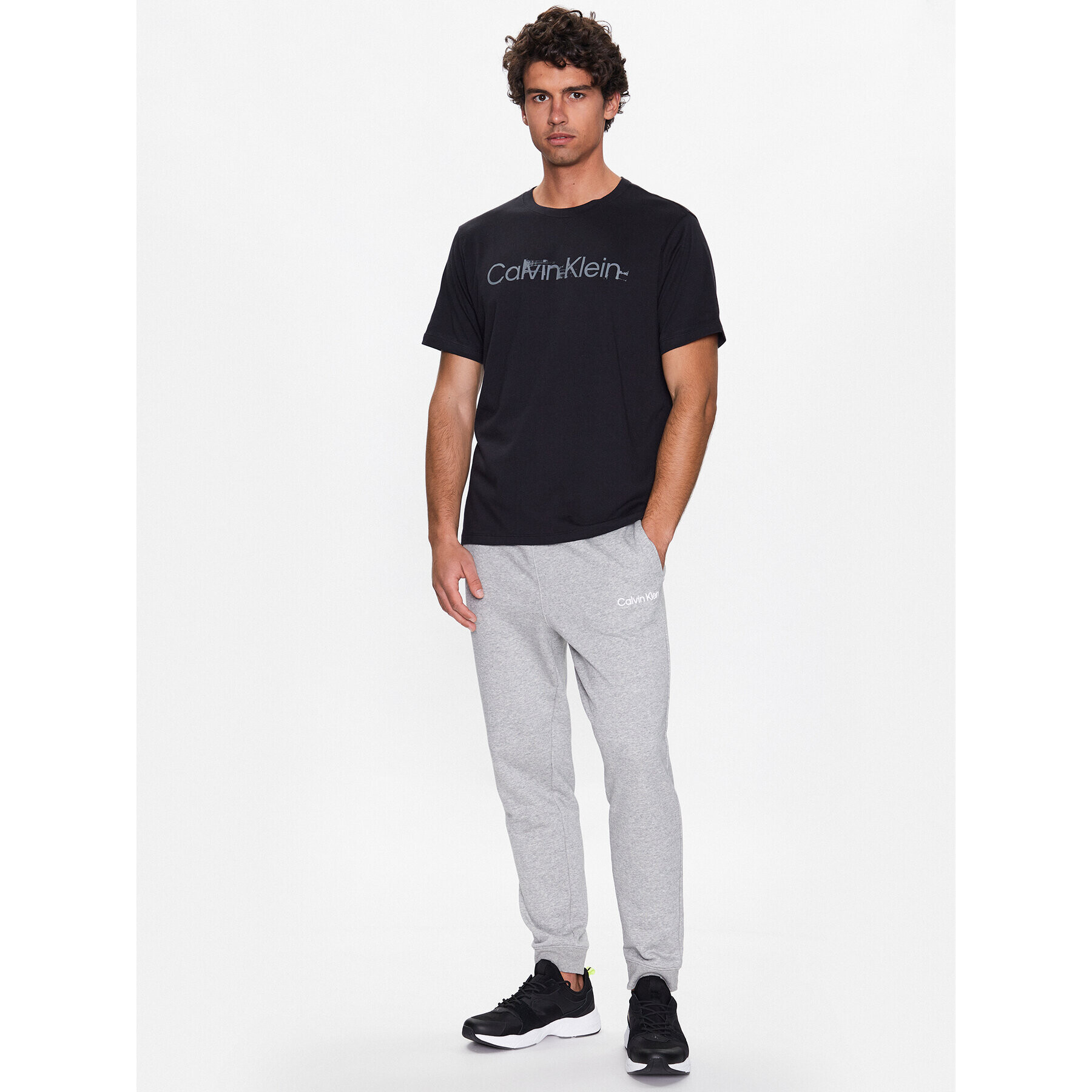 Calvin Klein Performance Tricou 00GMS3K110 Negru Regular Fit - Pled.ro