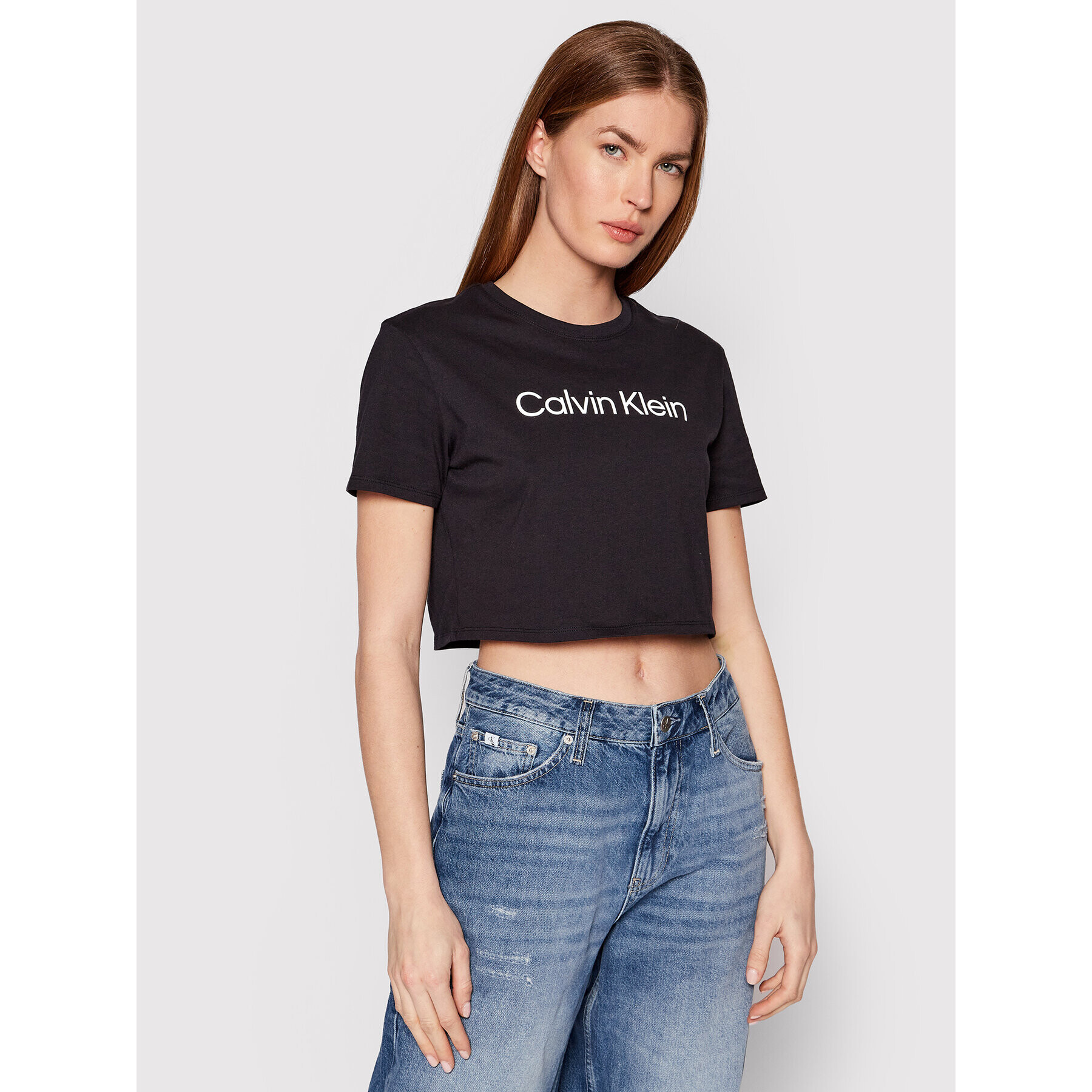 Calvin Klein Performance Tricou 00GWS2K187 Negru Regular Fit - Pled.ro