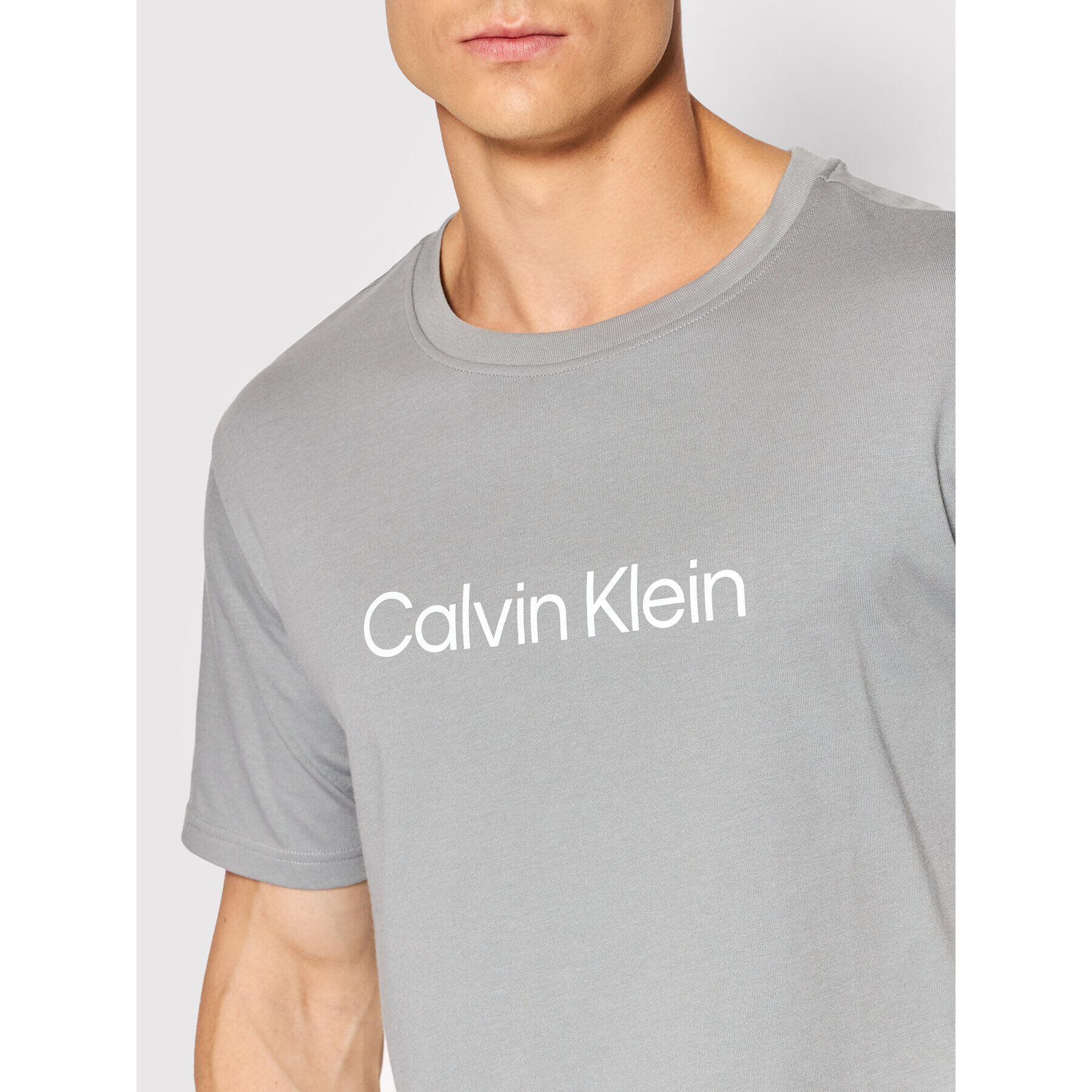 Calvin Klein Performance Tricou Pw 00GMS2K107 Gri Regular Fit - Pled.ro