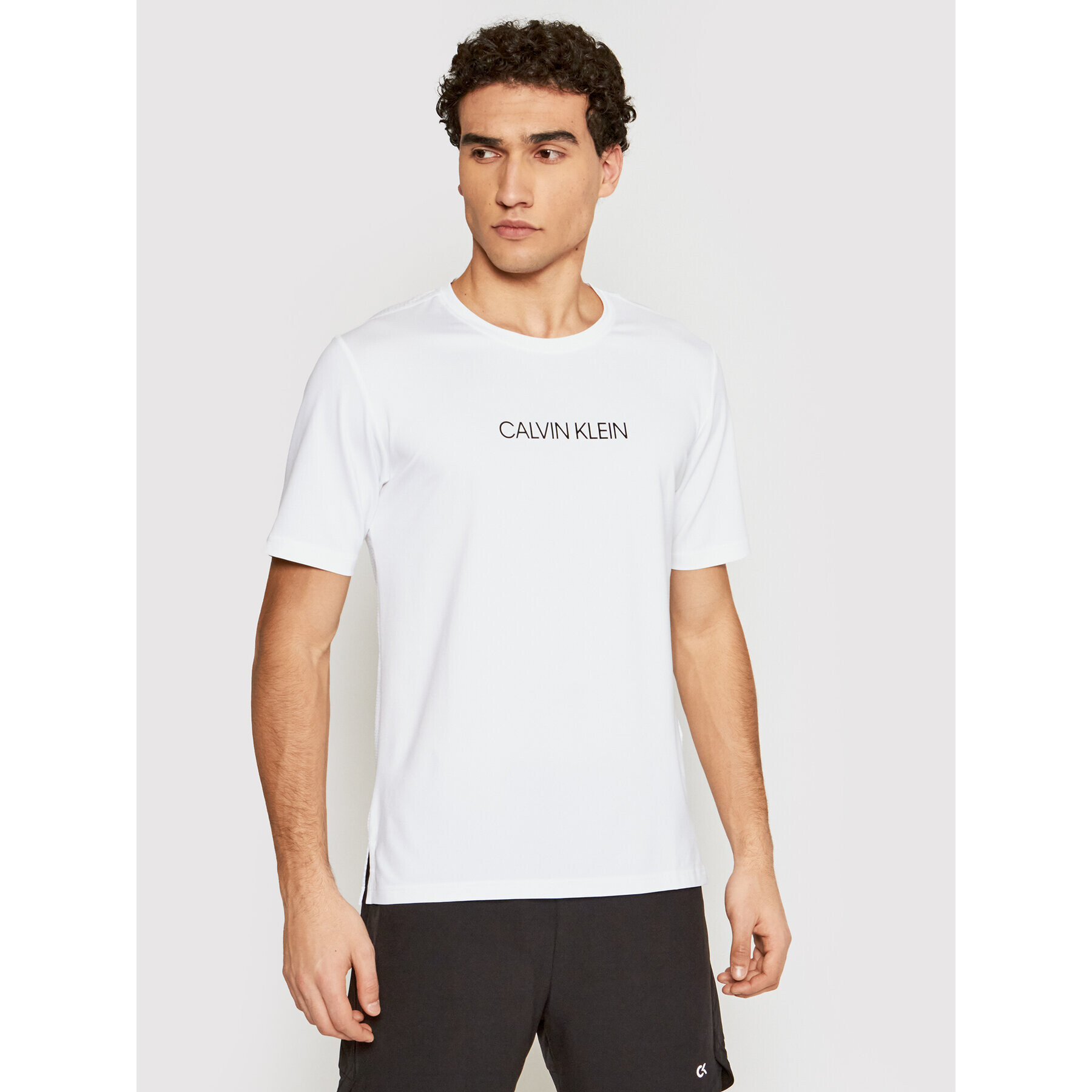 Calvin Klein Performance Tricou tehnic 00GMS1K265 Alb Regular Fit - Pled.ro