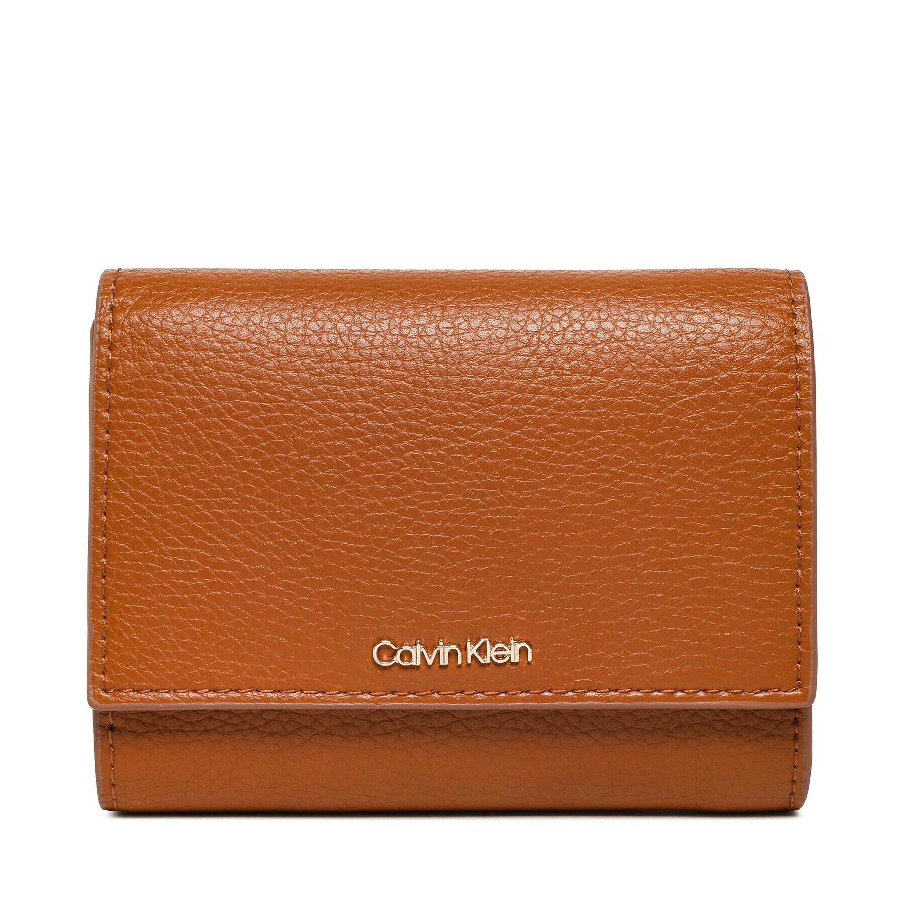 Calvin Klein Portofel Mare de Damă Ck Elevated Trifold Md Pbl K60K610257 Maro - Pled.ro