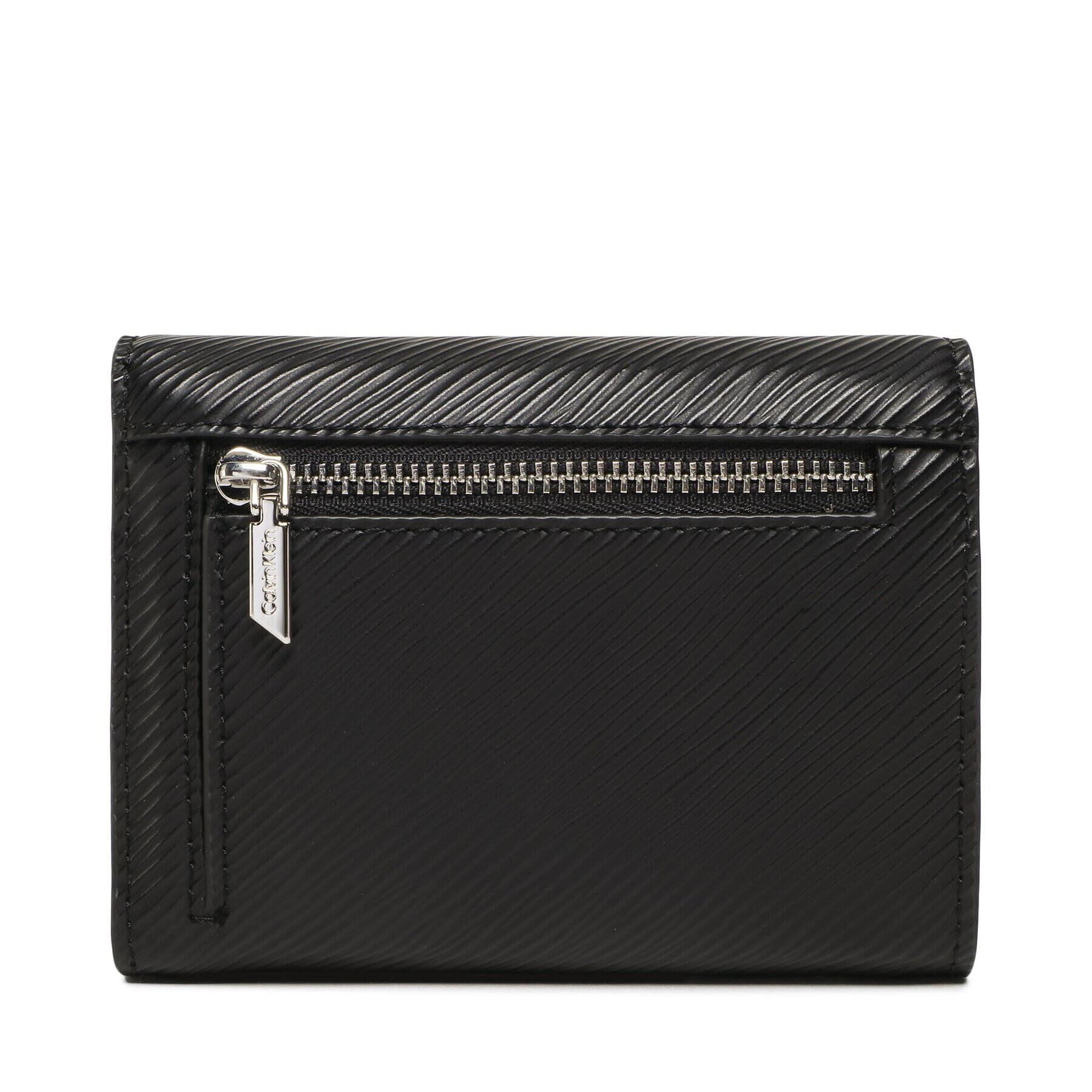 Calvin Klein Portofel Mare de Damă Ck Elevated Trifold Md Saffiano K60K610267 Negru - Pled.ro