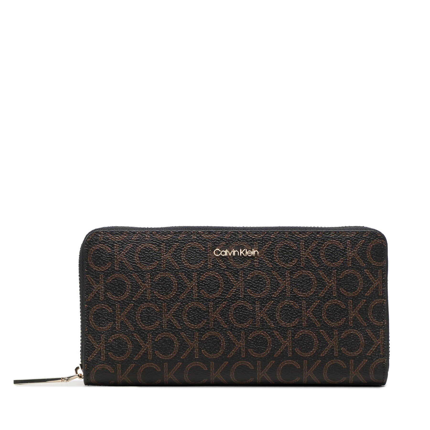 Calvin Klein Portofel Mare de Damă Ck Must Z/A Wallet Lg Mono K60K610295 Maro - Pled.ro