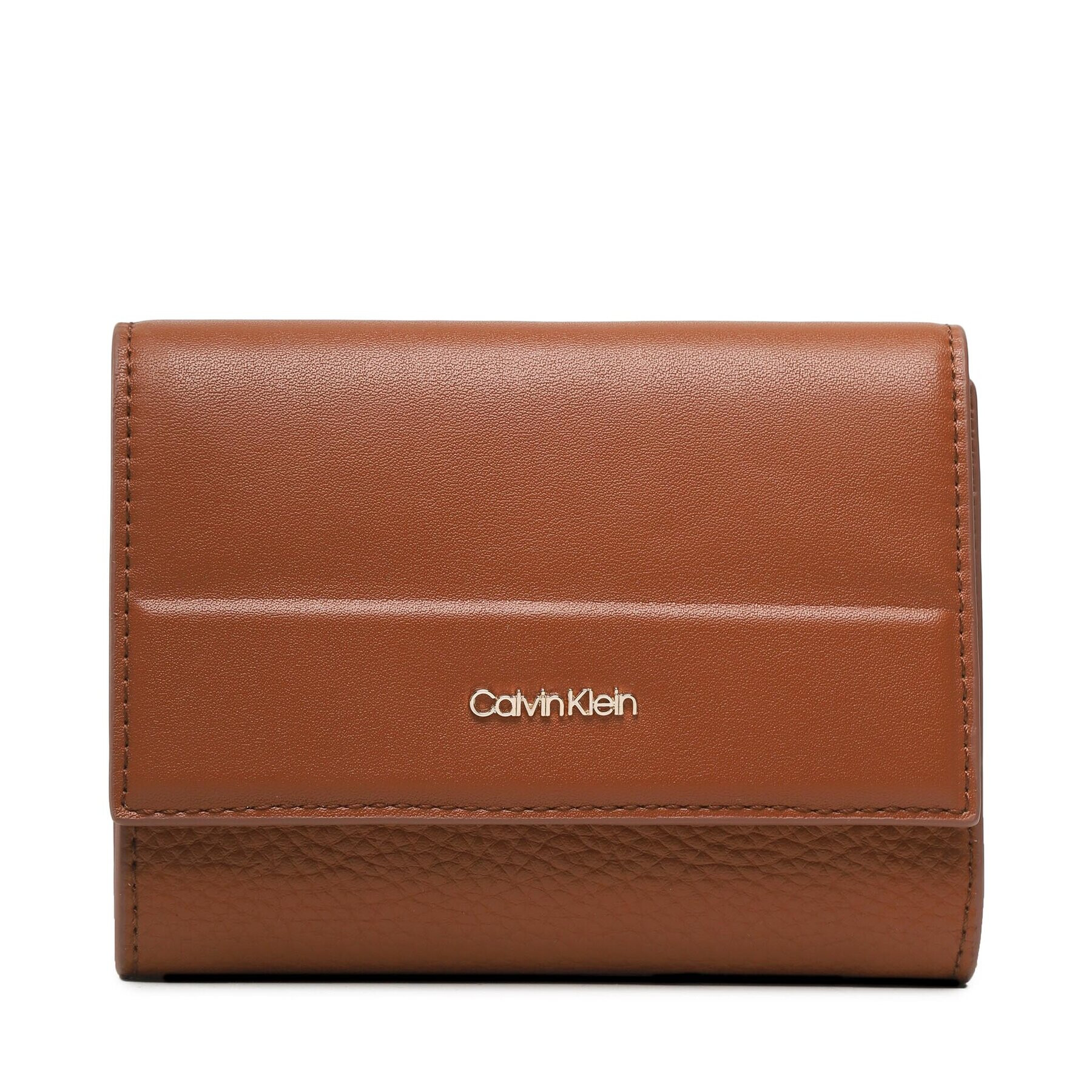 Calvin Klein Portofel Mare de Damă Daily Dressed Trifold Wallet Md K60K610484 Maro - Pled.ro