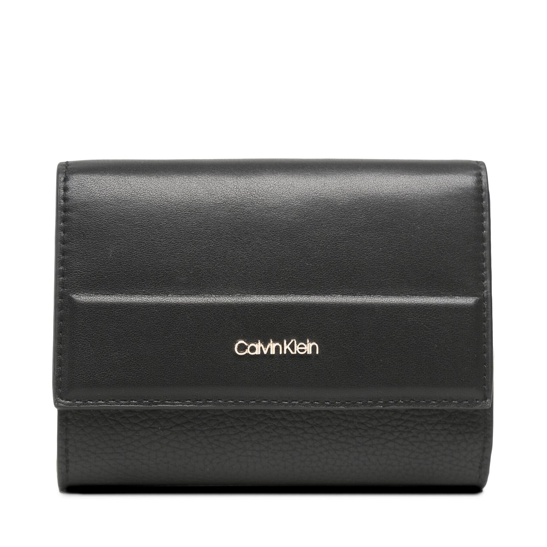 Calvin Klein Portofel Mare de Damă Daily Dressed Trifold Wallet Md K60K610484 Negru - Pled.ro