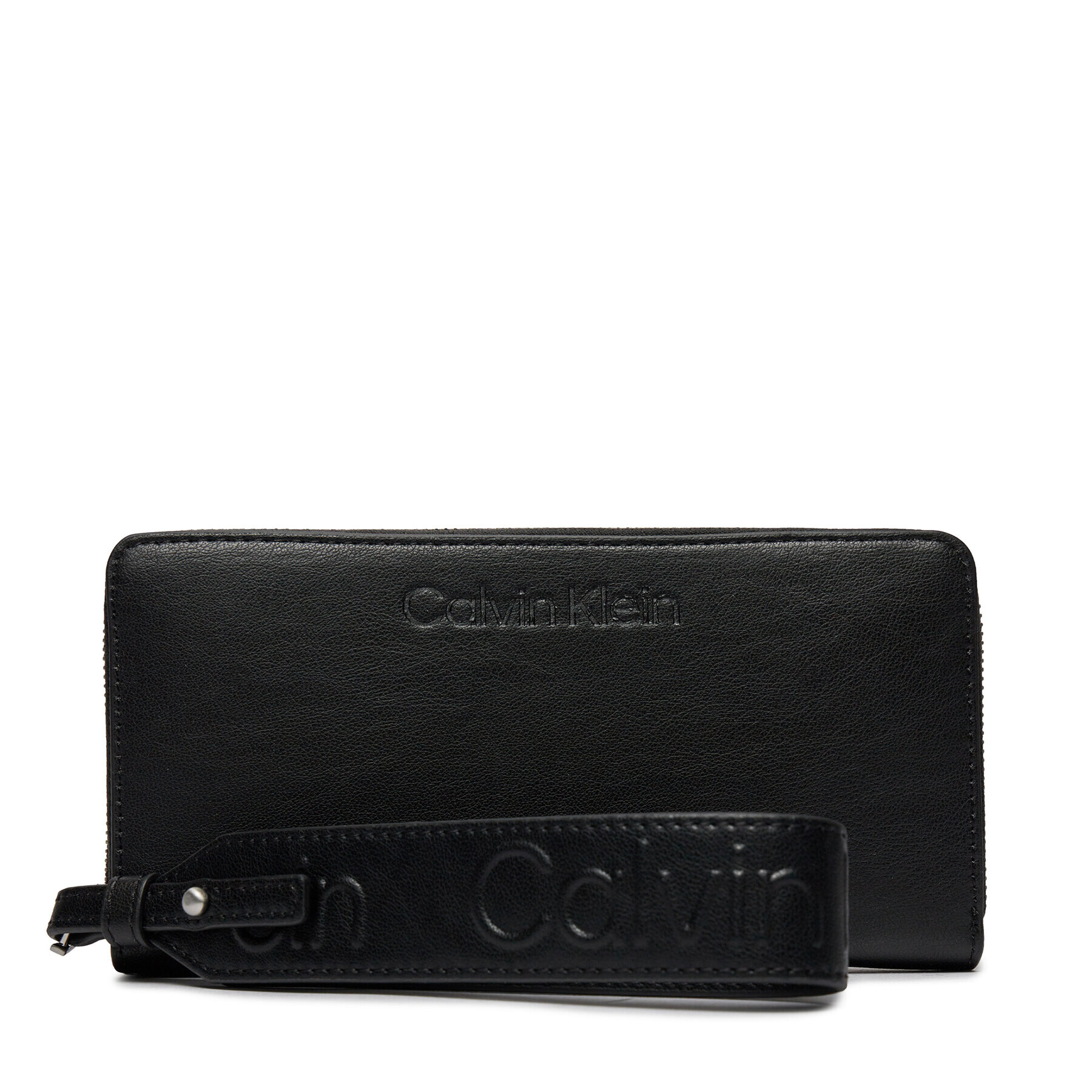 Calvin Klein Portofel Mare de Damă Gracie Wallet W/Strap Lg K60K611388 Negru - Pled.ro