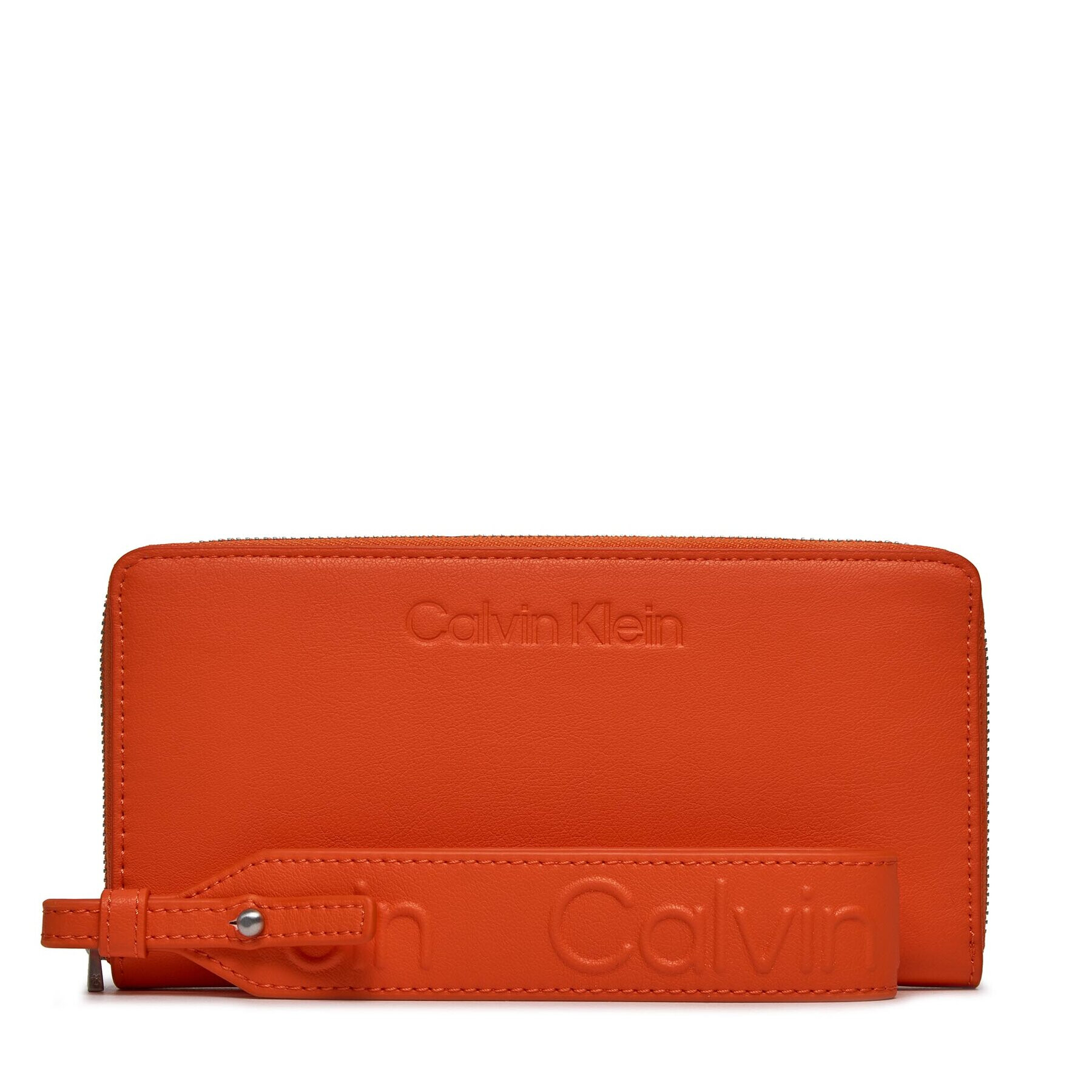 Calvin Klein Portofel Mare de Damă Gracie Wallet W/Strap Lg K60K611388 Portocaliu - Pled.ro