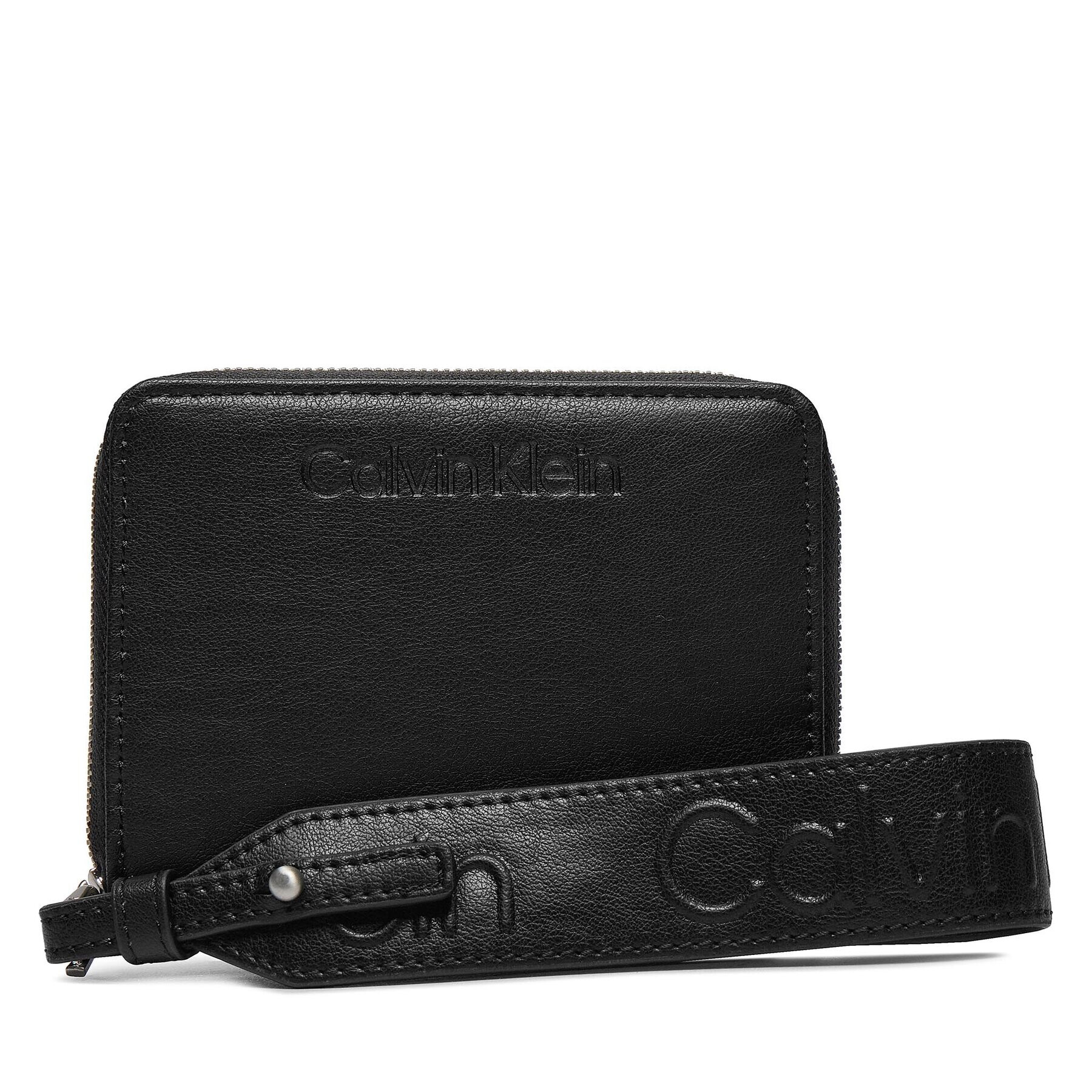 Calvin Klein Portofel Mare de Damă Gracie Wallet W/Strap Md K60K611387 Negru - Pled.ro