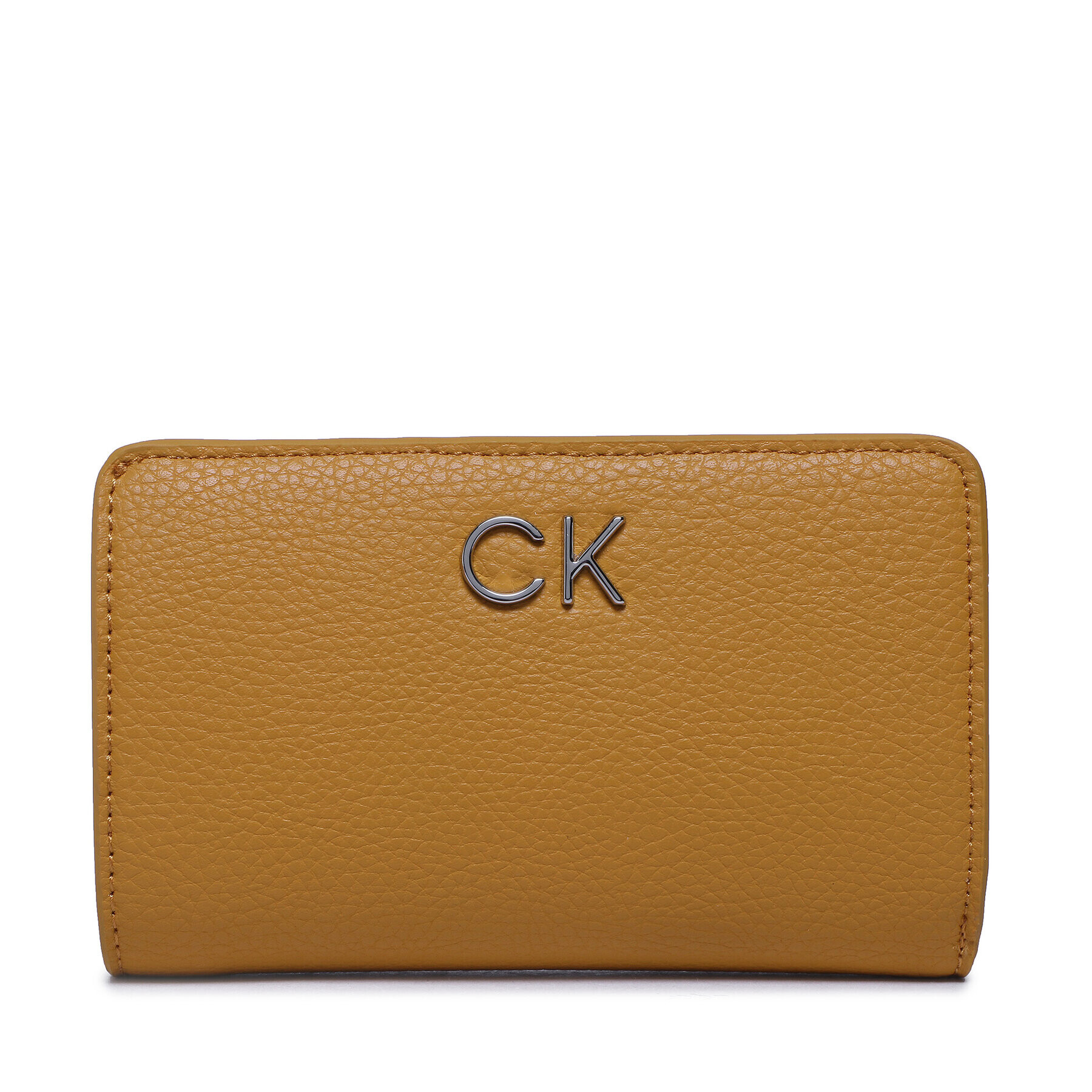 Calvin Klein Portofel Mare de Damă Re-Lock Bifold Wallet Pbl K60K610244 Galben - Pled.ro