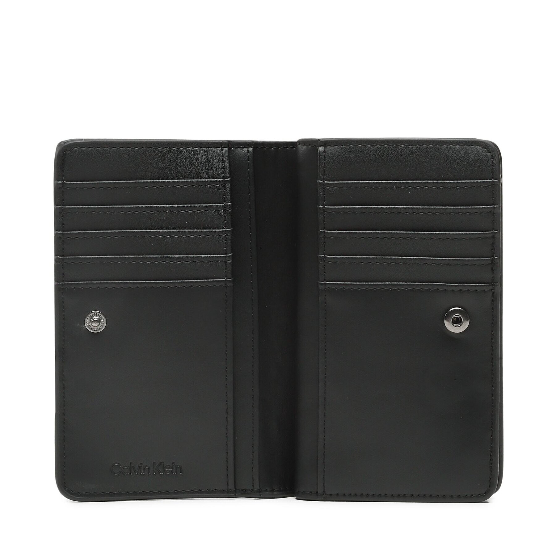 Calvin Klein Portofel Mare de Damă Re-Lock Bifold Wallet Perf Pu K60K610661 Negru - Pled.ro