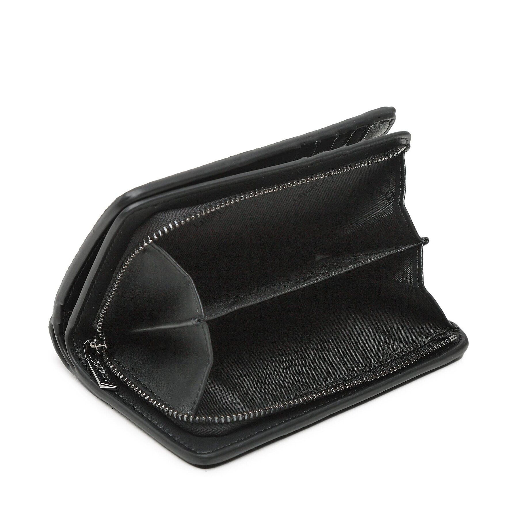 Calvin Klein Portofel Mare de Damă Re-Lock Bifold Wallet Perf Pu K60K610661 Negru - Pled.ro