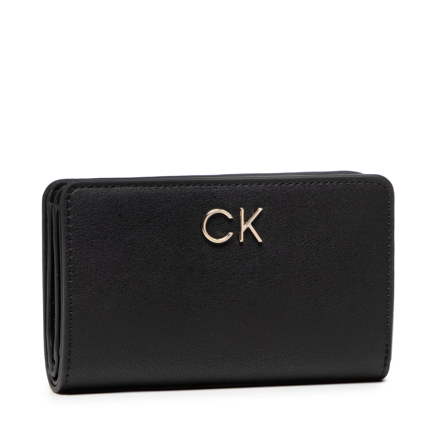 Calvin Klein Portofel Mare de Damă Re-Lock Billfold French Wallet K60K608992 Negru - Pled.ro