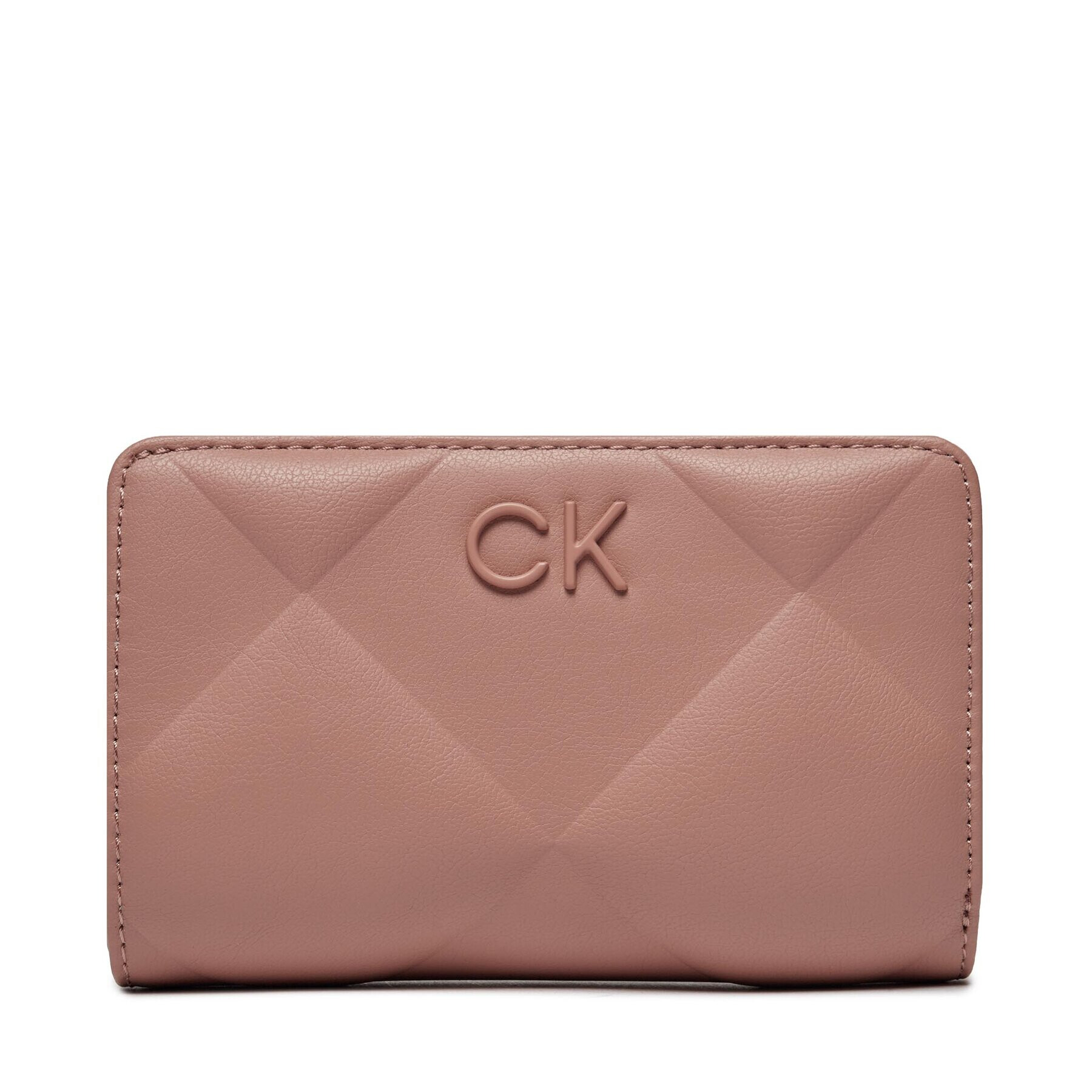 Calvin Klein Portofel Mare de Damă Re-Lock Quilt Bifold Wallet K60K611374 Roz - Pled.ro