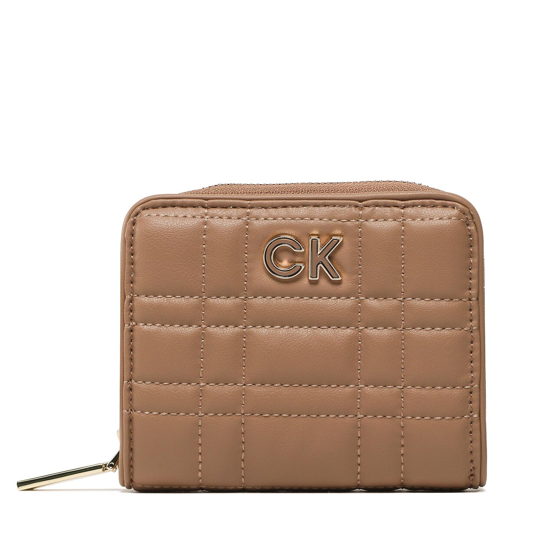 Calvin Klein Portofel Mare de Damă Re-Lock Quilt Z/A Wallet W/F Md K60K610003 Maro - Pled.ro