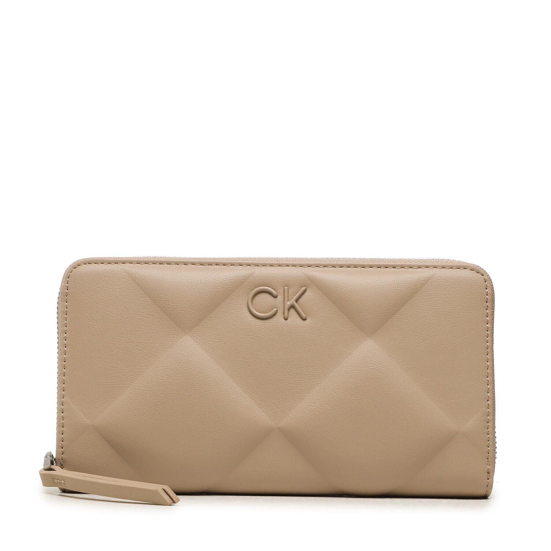 Calvin Klein Portofel Mare de Damă Re-Lock Quilt Za Wallet Lg K60K610774 Maro - Pled.ro