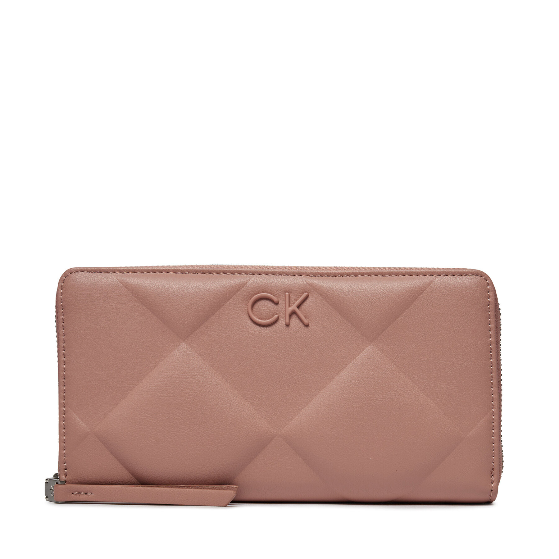 Calvin Klein Portofel Mare de Damă Re-Lock Quilt Za Wallet Lg K60K610774 Roz - Pled.ro