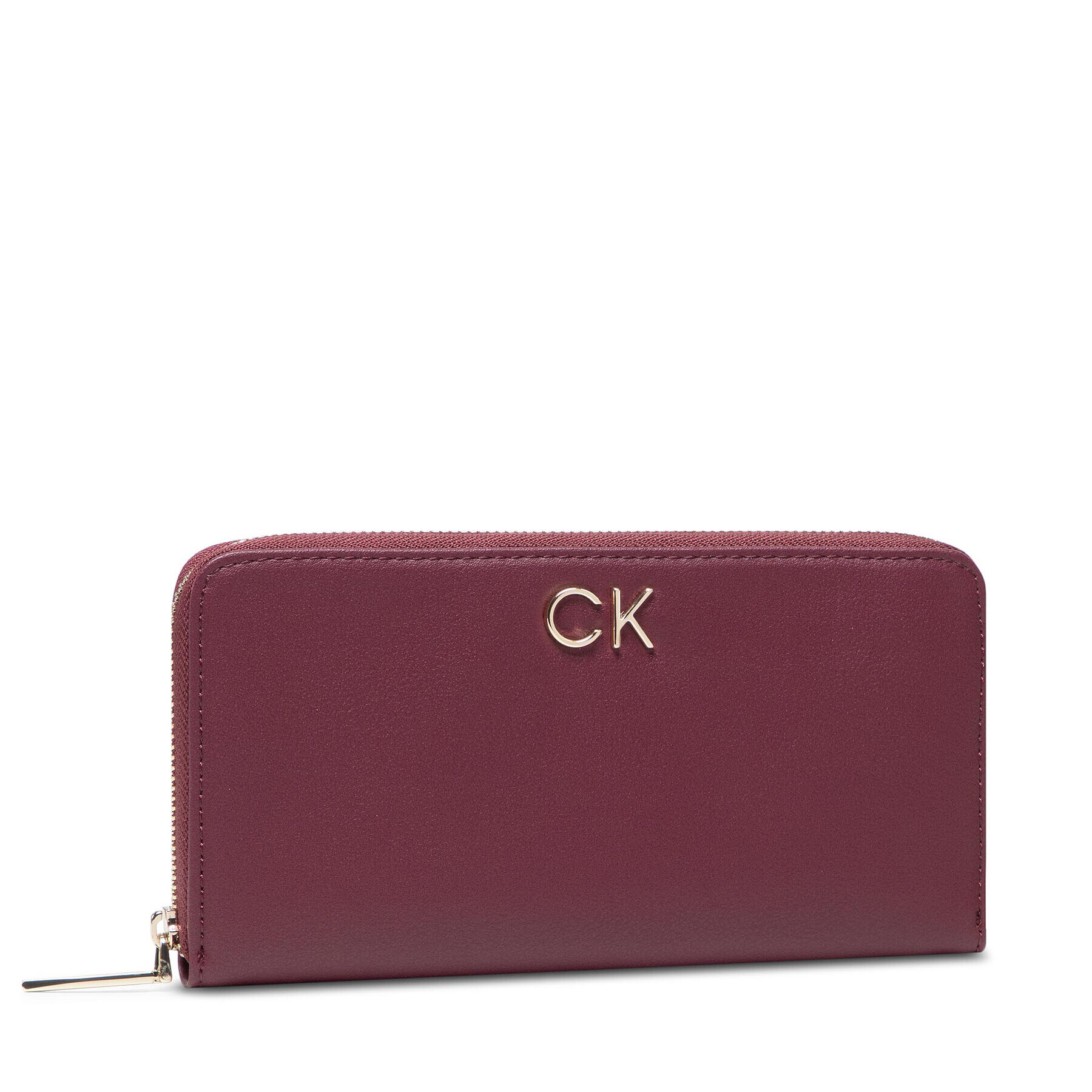 Calvin Klein Portofel Mare de Damă Re-Lock Slim Z/A Wallet Lg K60K608919 Vișiniu - Pled.ro