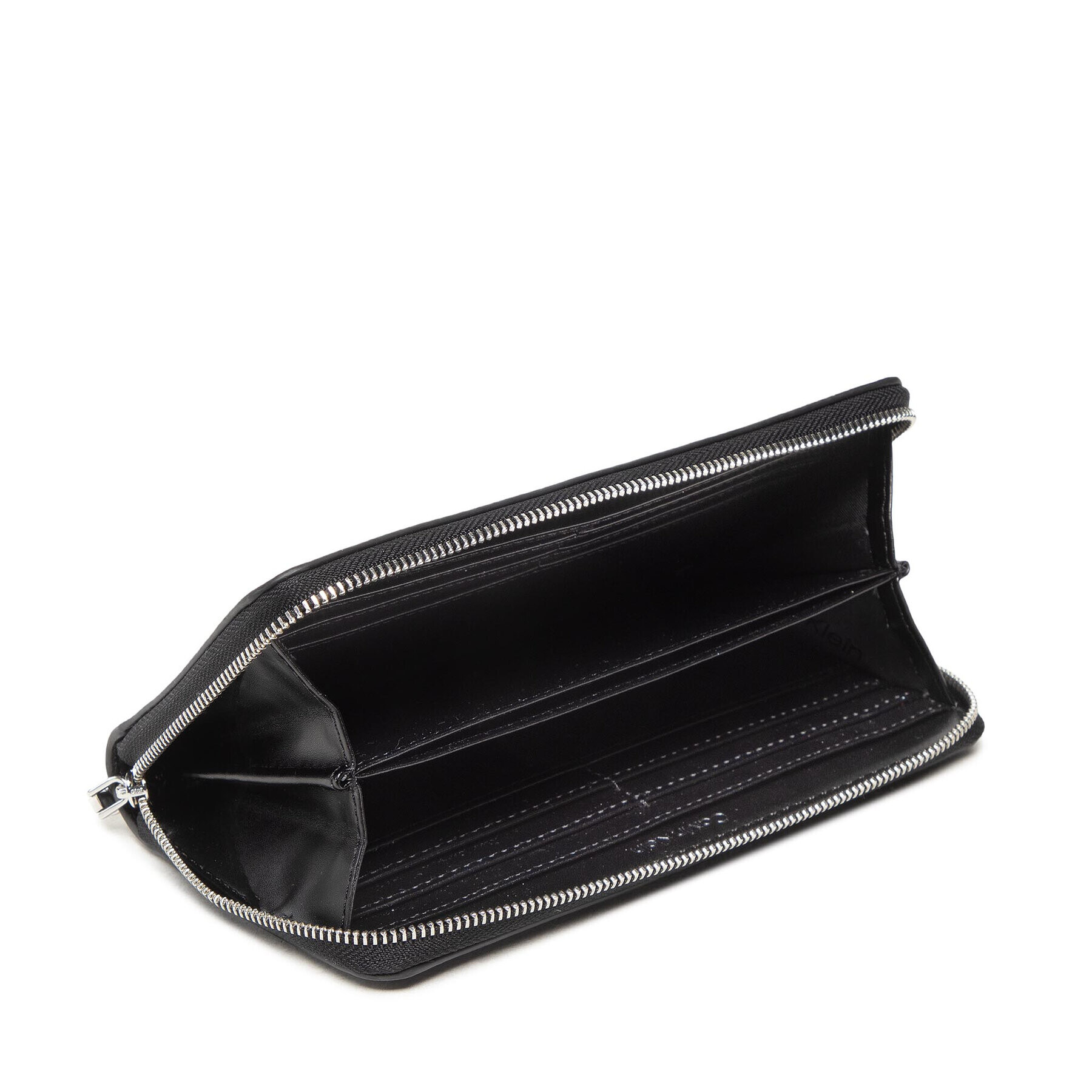 Calvin Klein Portofel Mare de Damă Re-Lock Slim Z/A Wallet Lg Perf K60K609485 Negru - Pled.ro