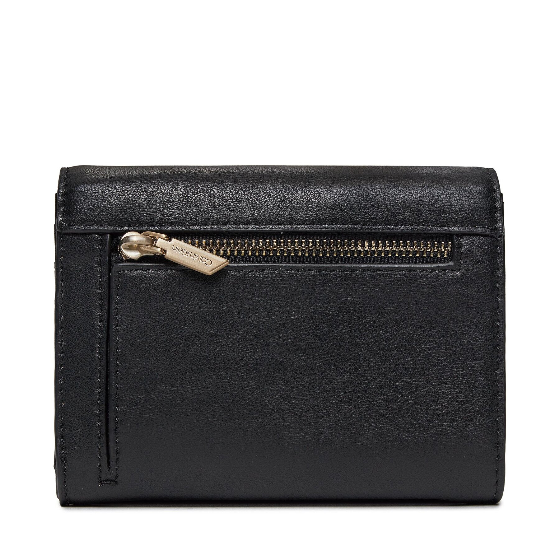 Calvin Klein Portofel Mare de Damă Re-Lock Trifold Md K60K608994 Negru - Pled.ro