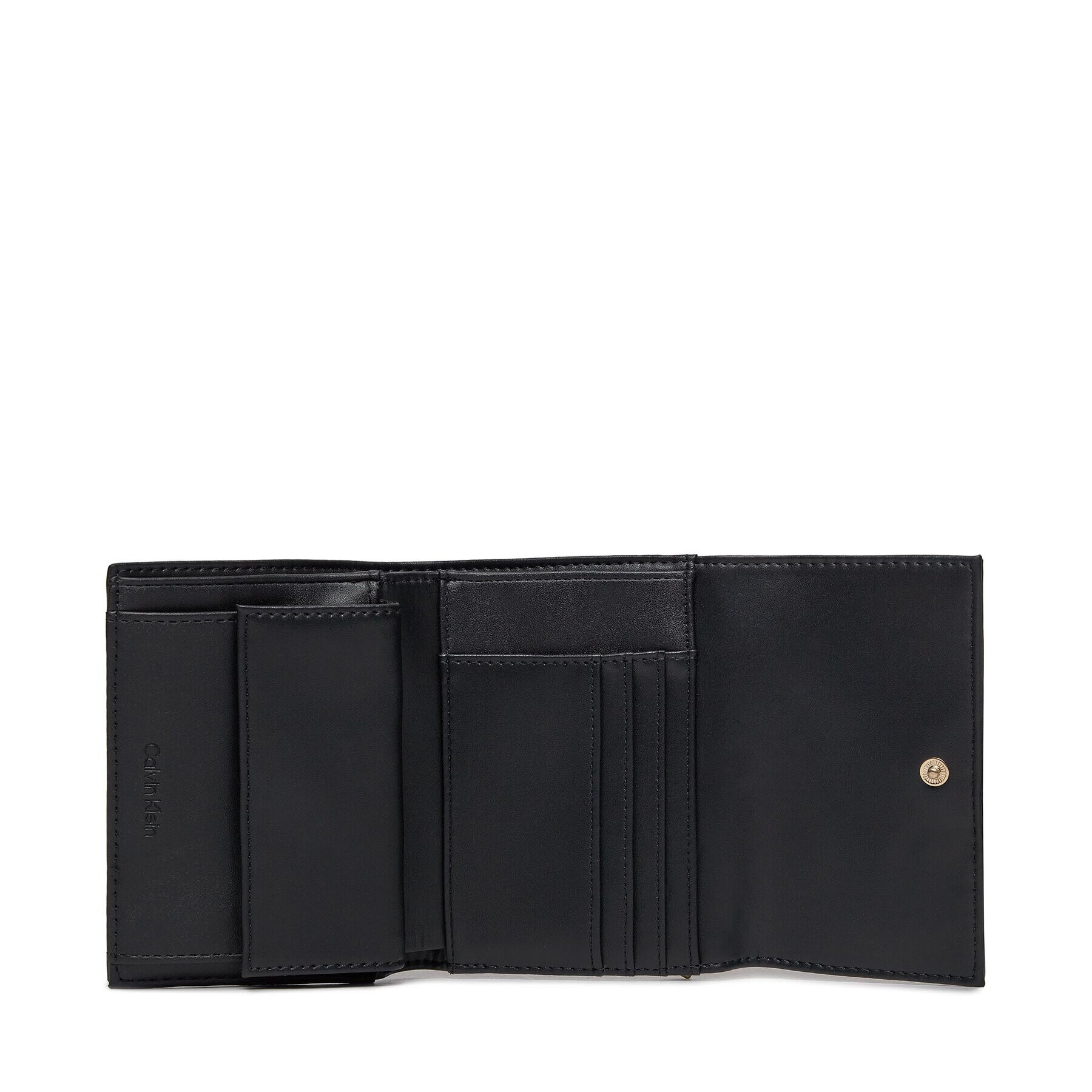 Calvin Klein Portofel Mare de Damă Re-Lock Trifold Md K60K608994 Negru - Pled.ro