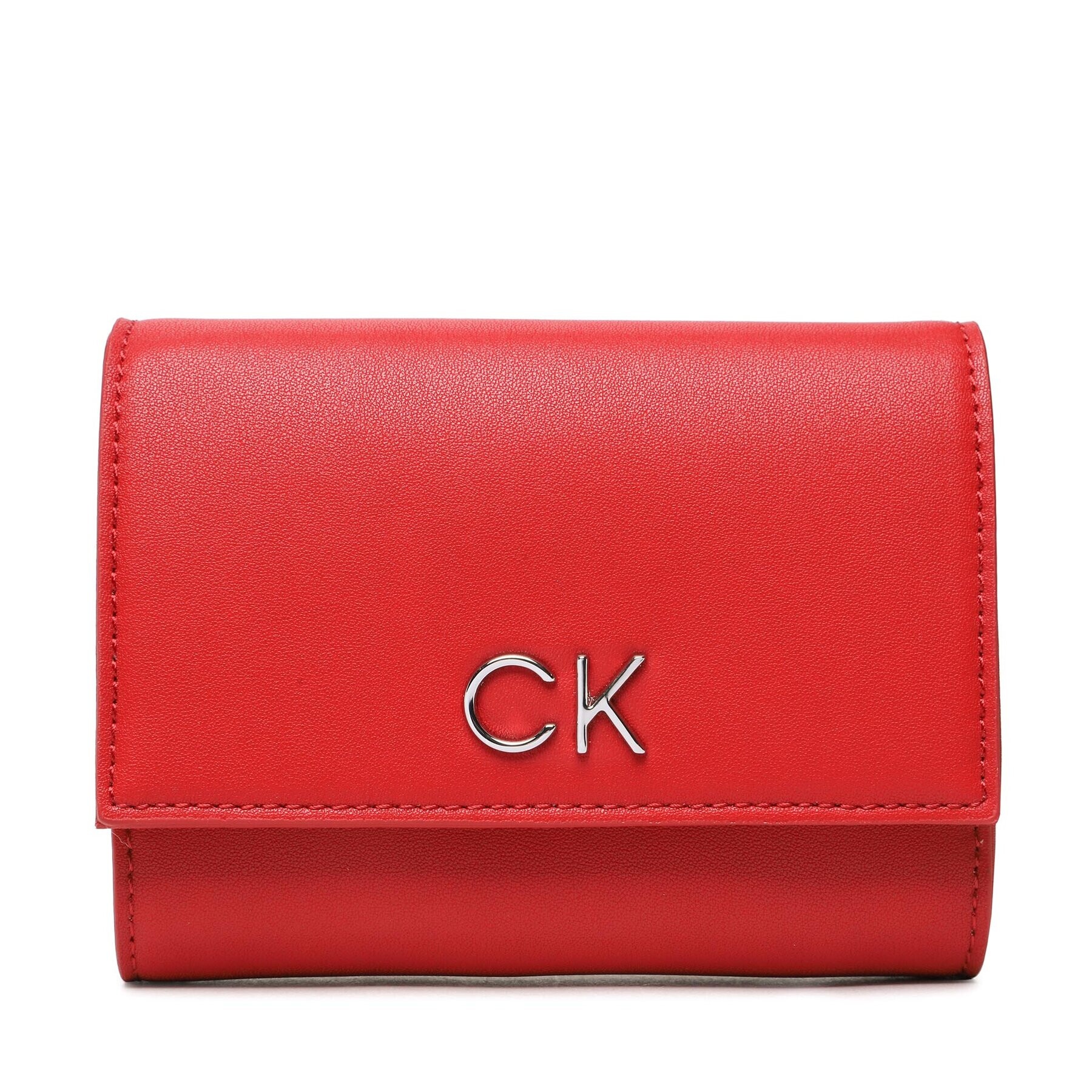 Calvin Klein Portofel Mare de Damă Re-Lock Trifold Md K60K608994 Roșu - Pled.ro