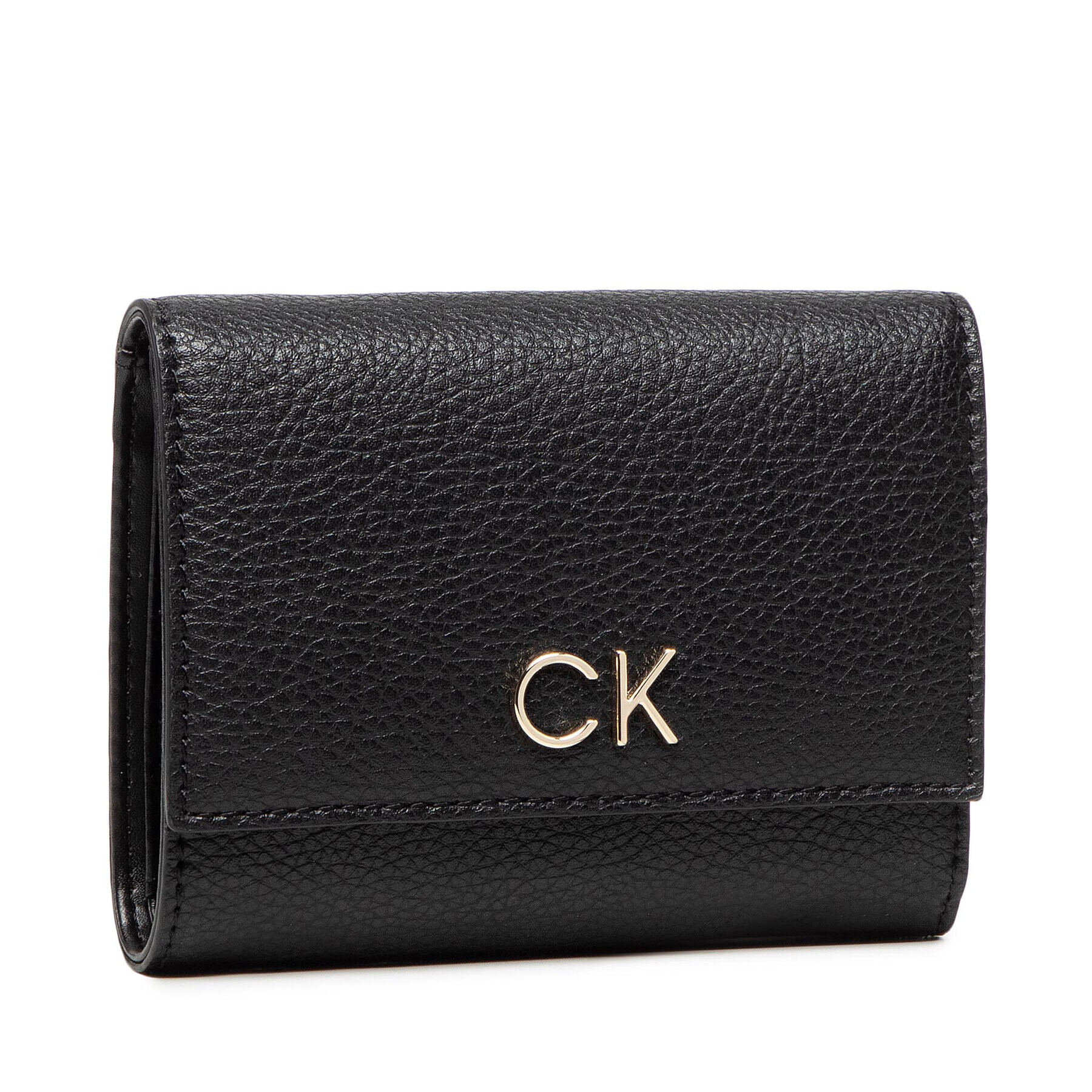 Calvin Klein Portofel Mare de Damă Re-Lock Trifold Md Pbl K60K609492 Negru - Pled.ro