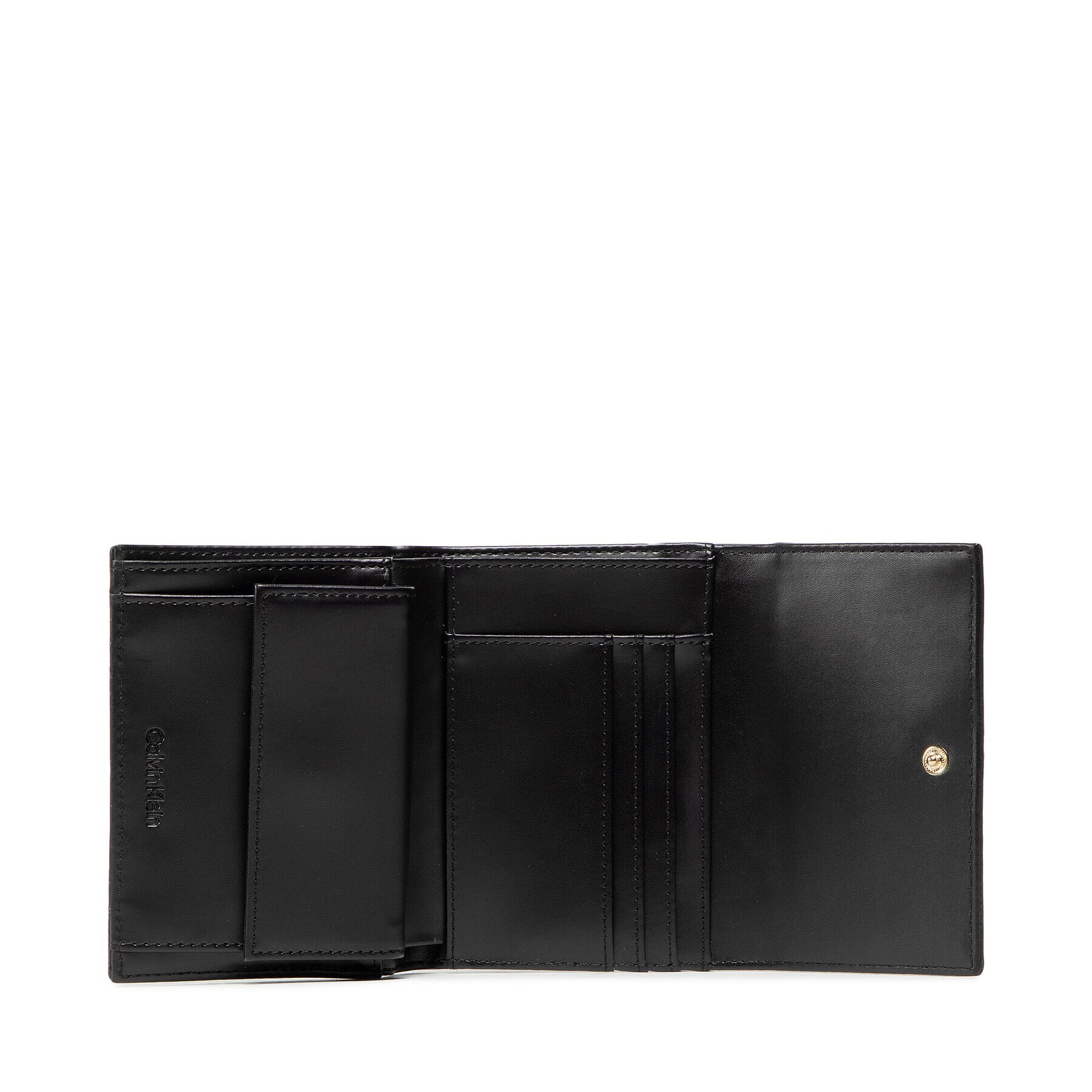 Calvin Klein Portofel Mare de Damă Re-Lock Trifold Md Pbl K60K609492 Negru - Pled.ro