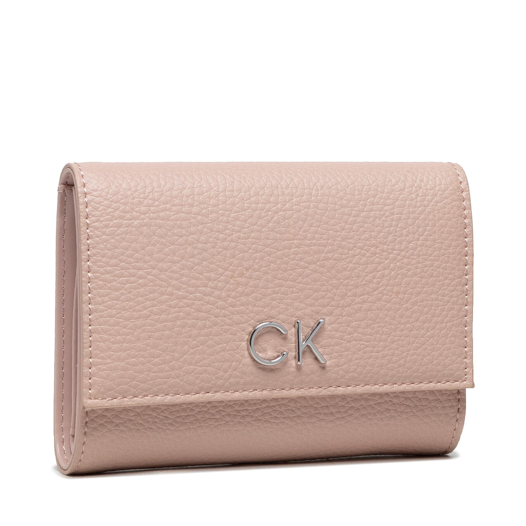 Calvin Klein Portofel Mare de Damă Re-Lock Trifold Md Pbl K60K609492 Roz - Pled.ro