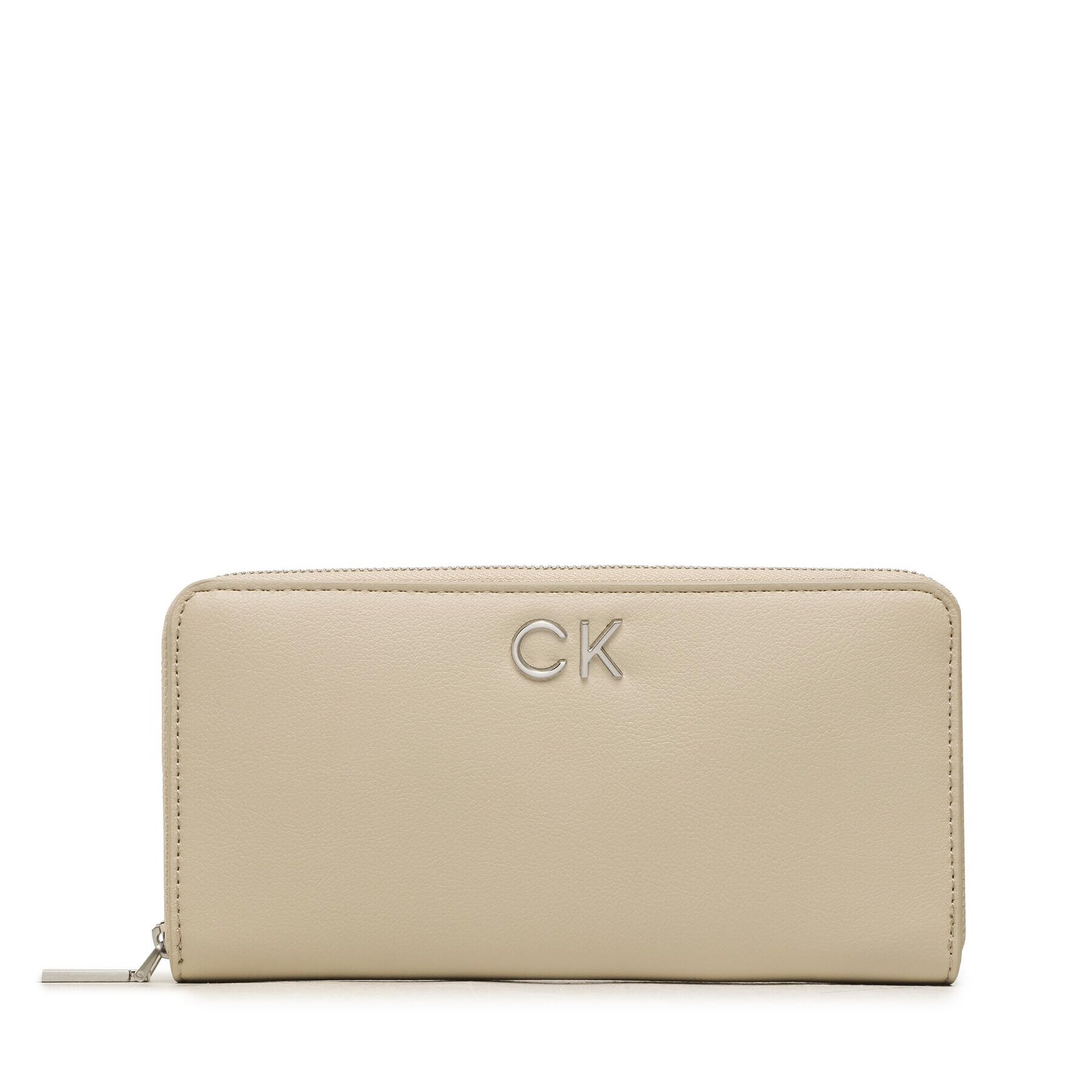 Calvin Klein Portofel Mare de Damă Re-Lock Z/A Wallet Lg Pbl K60K610967 Bej - Pled.ro