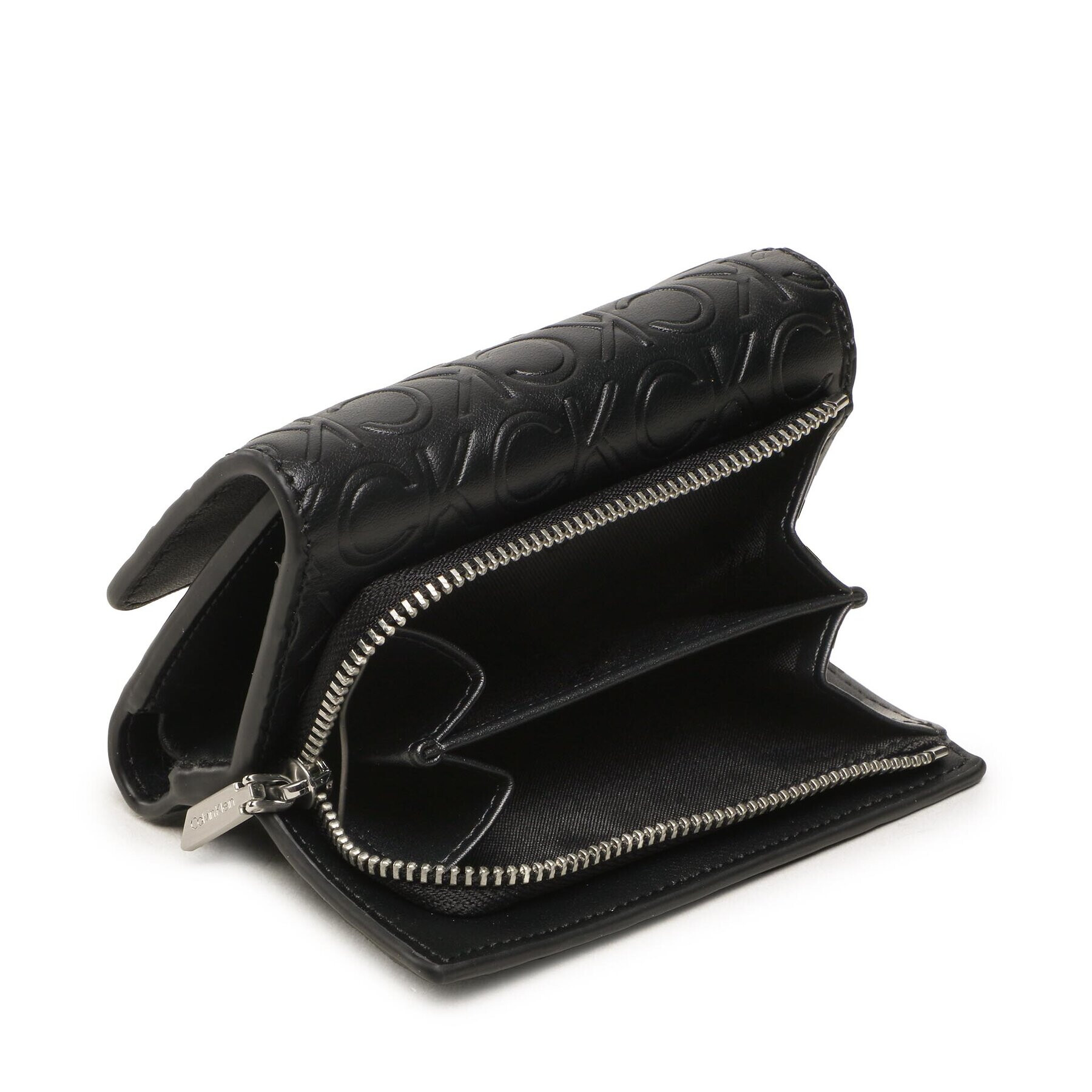 Calvin Klein Portofel Mic de Damă Ck Must Trifold Sm/Emb Mono K60K610951 Negru - Pled.ro