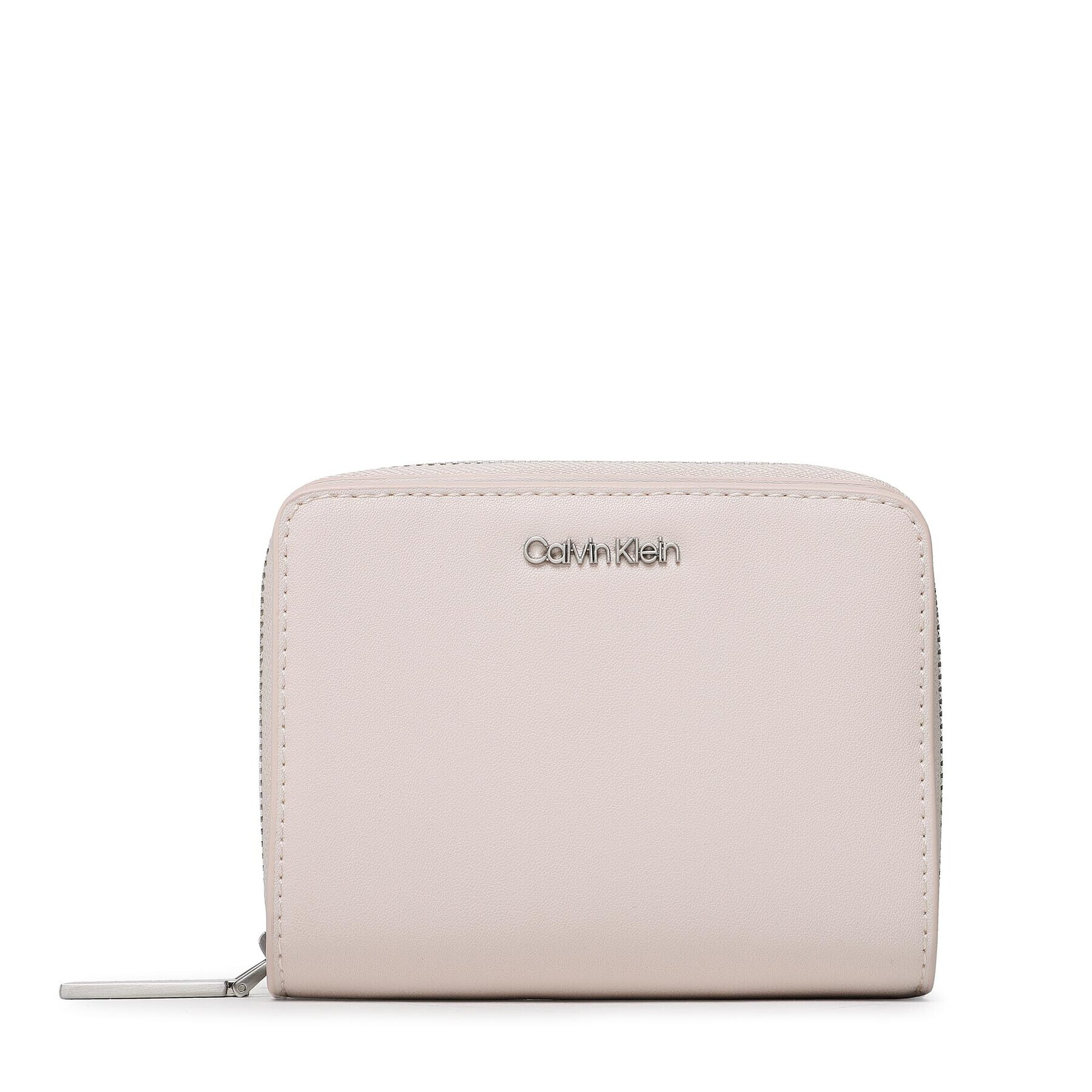 Calvin Klein Portofel Mic de Damă Ck Must Z/A Wallet W/Flap Md K60K607432 Écru - Pled.ro