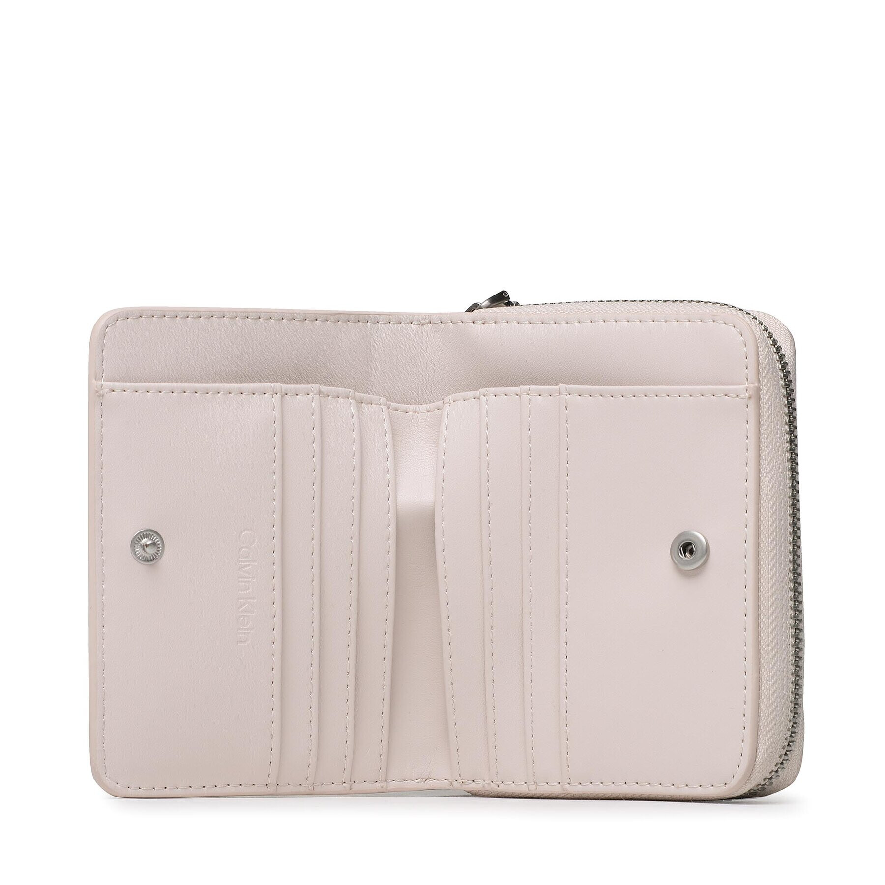 Calvin Klein Portofel Mic de Damă Ck Must Z/A Wallet W/Flap Md K60K607432 Écru - Pled.ro