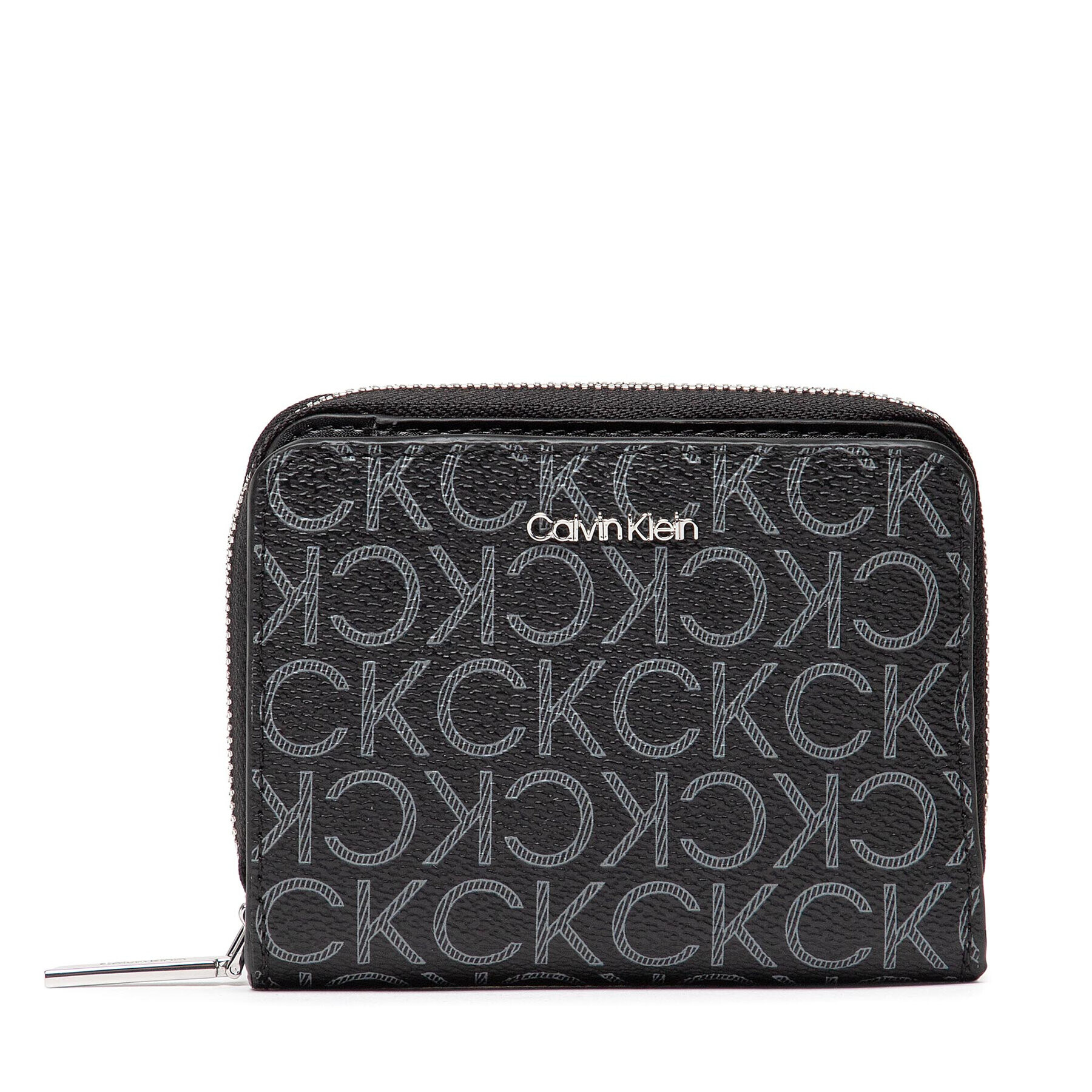 Calvin Klein Portofel Mic de Damă Ck Must Z/A Wllt W/Flap Md Mono K60K608910 Negru - Pled.ro