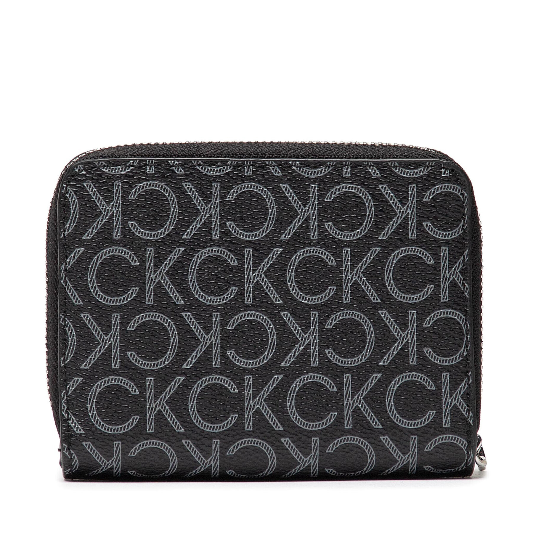 Calvin Klein Portofel Mic de Damă Ck Must Z/A Wllt W/Flap Md Mono K60K608910 Negru - Pled.ro