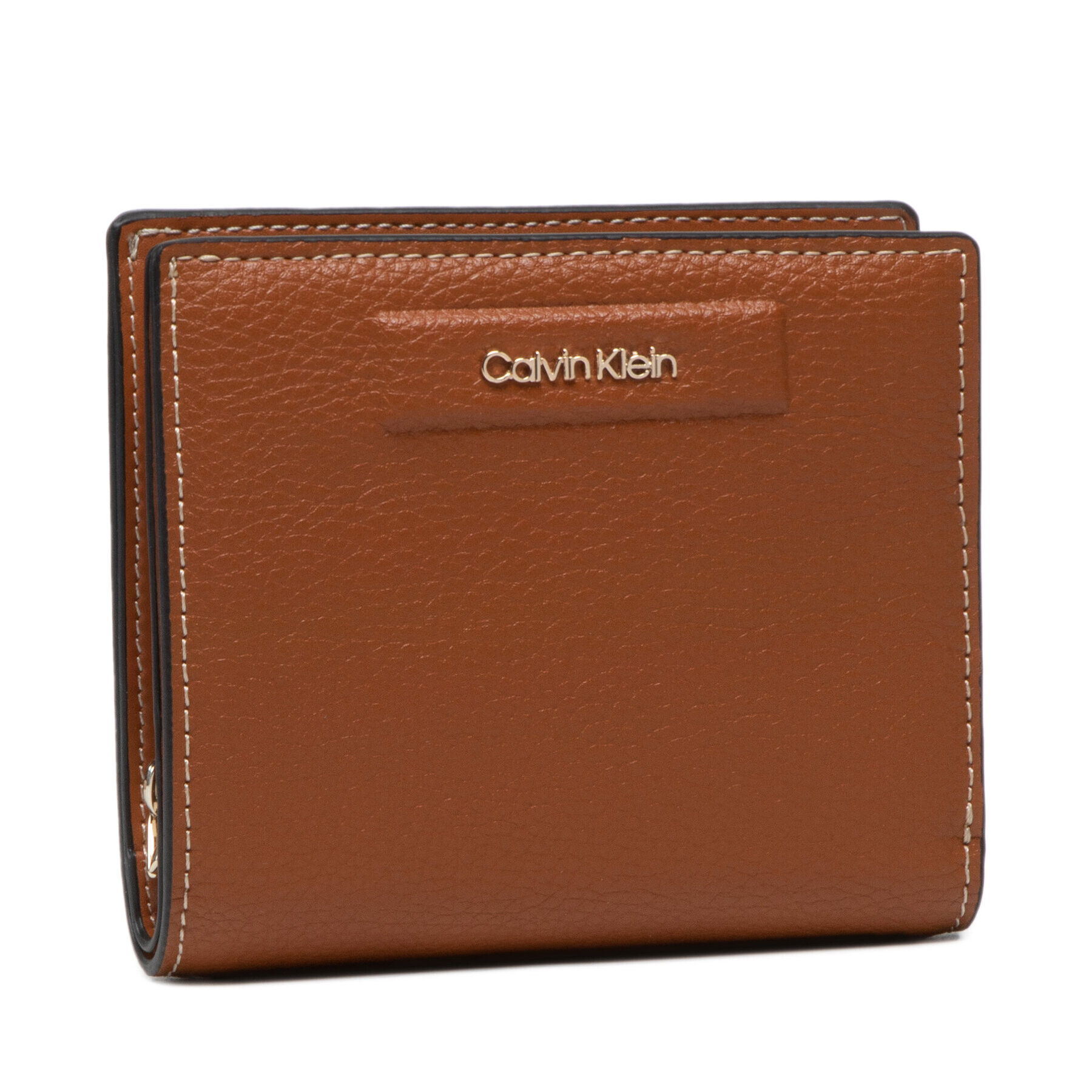 Calvin Klein Portofel Mic de Damă Dressed Wallet Md K60K609190 Maro - Pled.ro