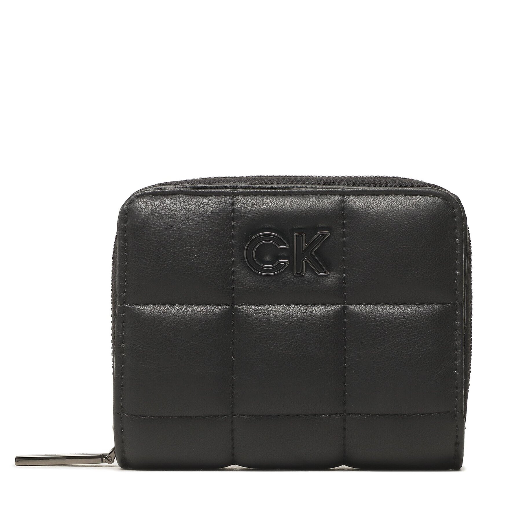 Calvin Klein Portofel Mic de Damă Re-lock Quilt Wallet Md W/Flap K60K610664 Negru - Pled.ro