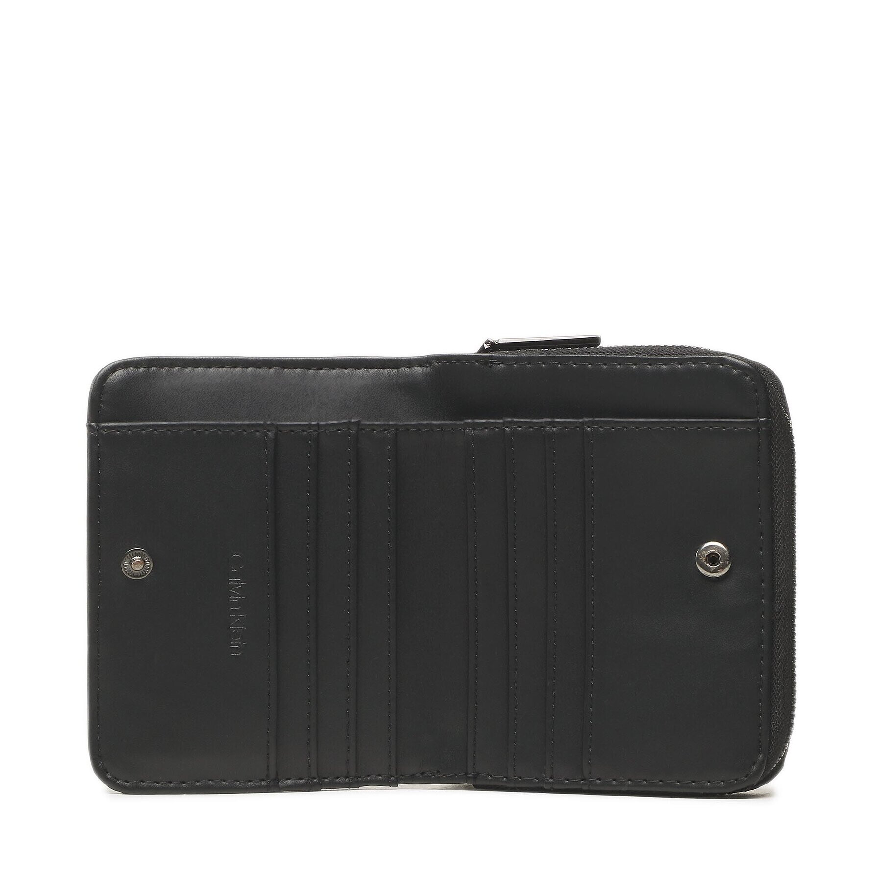 Calvin Klein Portofel Mic de Damă Re-lock Quilt Wallet Md W/Flap K60K610664 Negru - Pled.ro