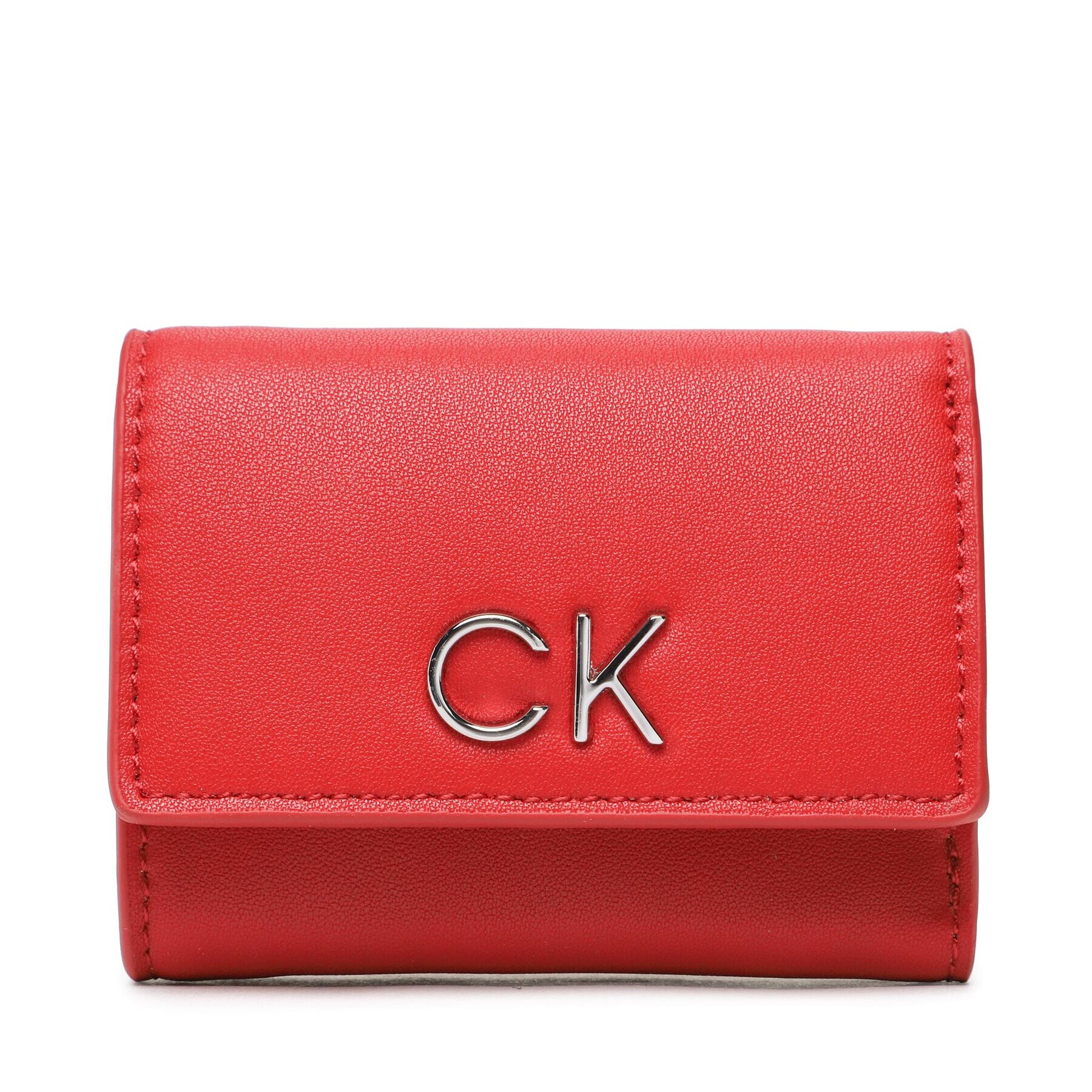 Calvin Klein Portofel Mic de Damă Re-Lock Trifold Xxs K60K609141 Roșu - Pled.ro