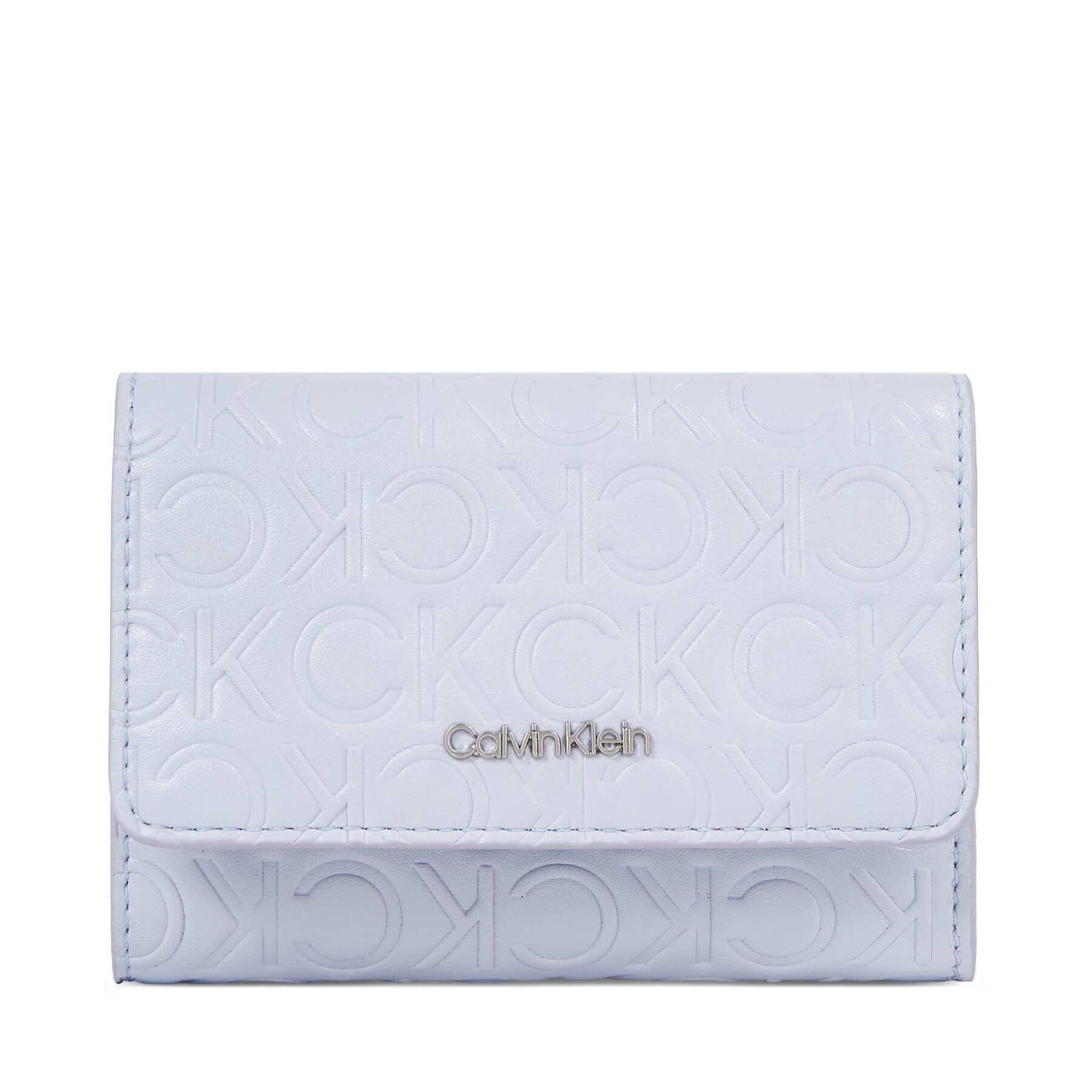 Calvin Klein Portofel pentru femei Ck Must Trifold Sm Emb K60K611325 Albastru - Pled.ro