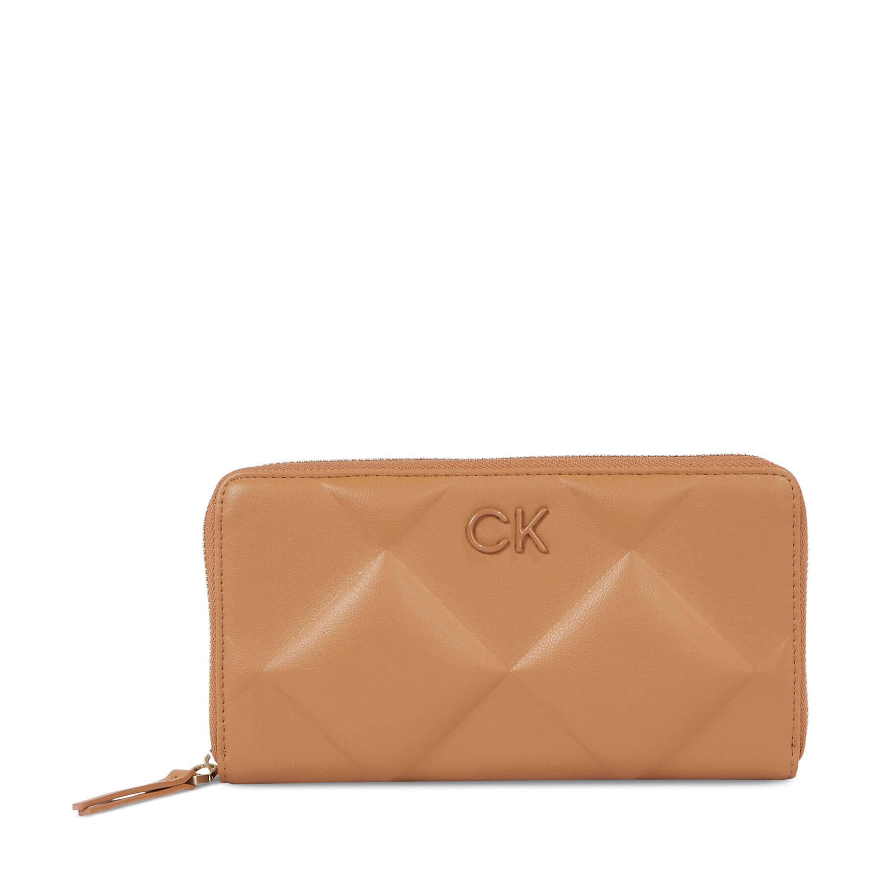 Calvin Klein Portofel pentru femei Re-Lock Quilt Za Wallet Lg K60K610774 Maro - Pled.ro