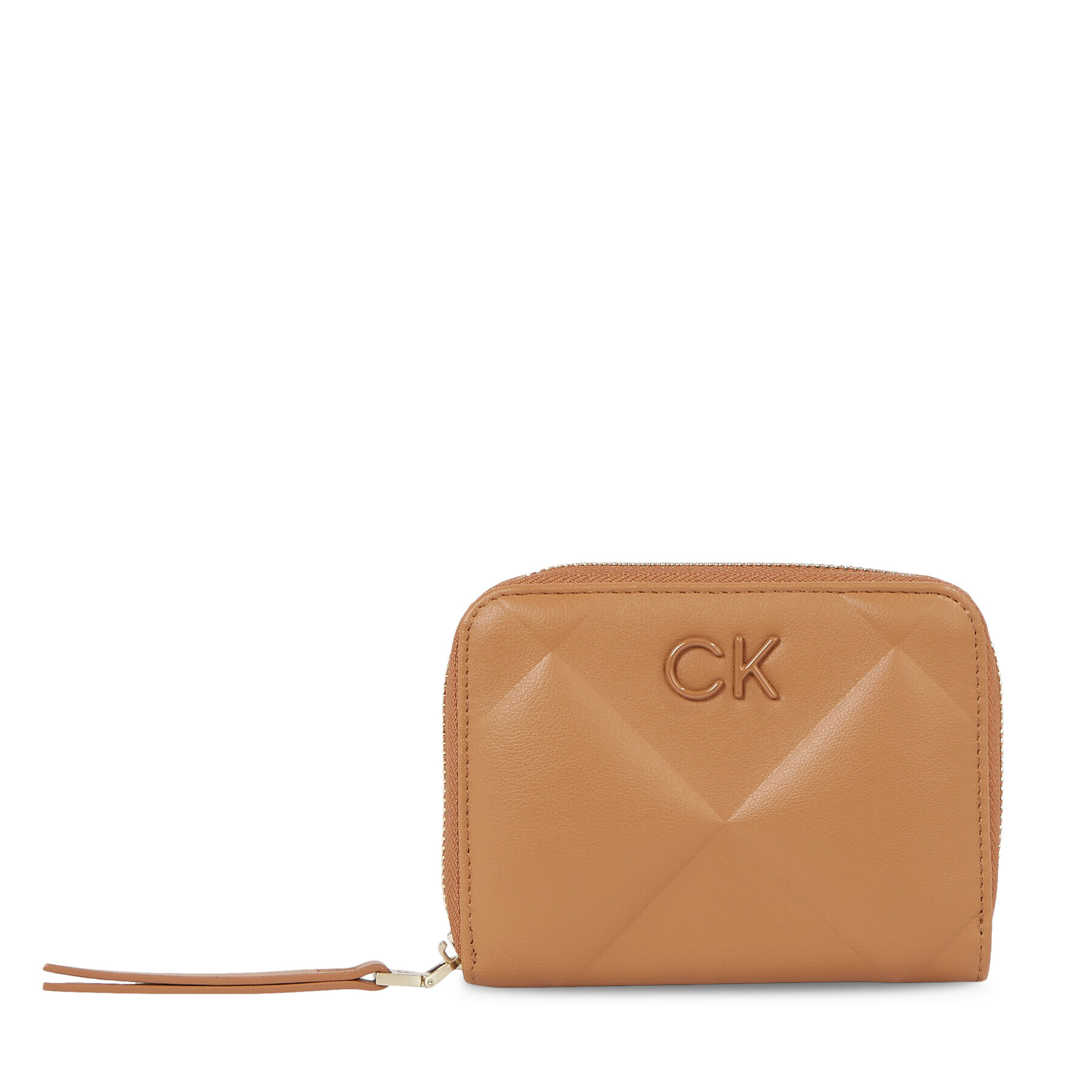 Calvin Klein Portofel pentru femei Re-Lock Quilt Za Wallet Md K60K610785 Maro - Pled.ro