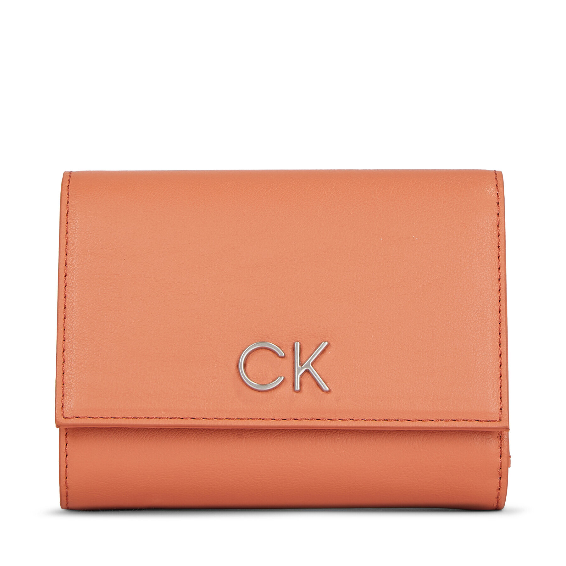 Calvin Klein Portofel pentru femei Re-Lock Trifold Md K60K608994 Maro - Pled.ro