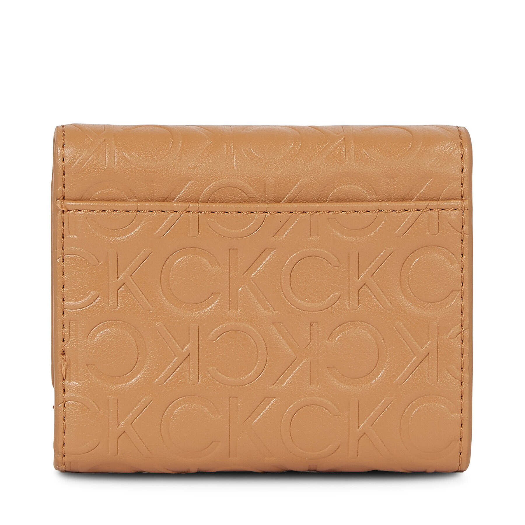 Calvin Klein Portofel pentru femei Re-Lock Trifold Xs Emb K60K611321 Maro - Pled.ro