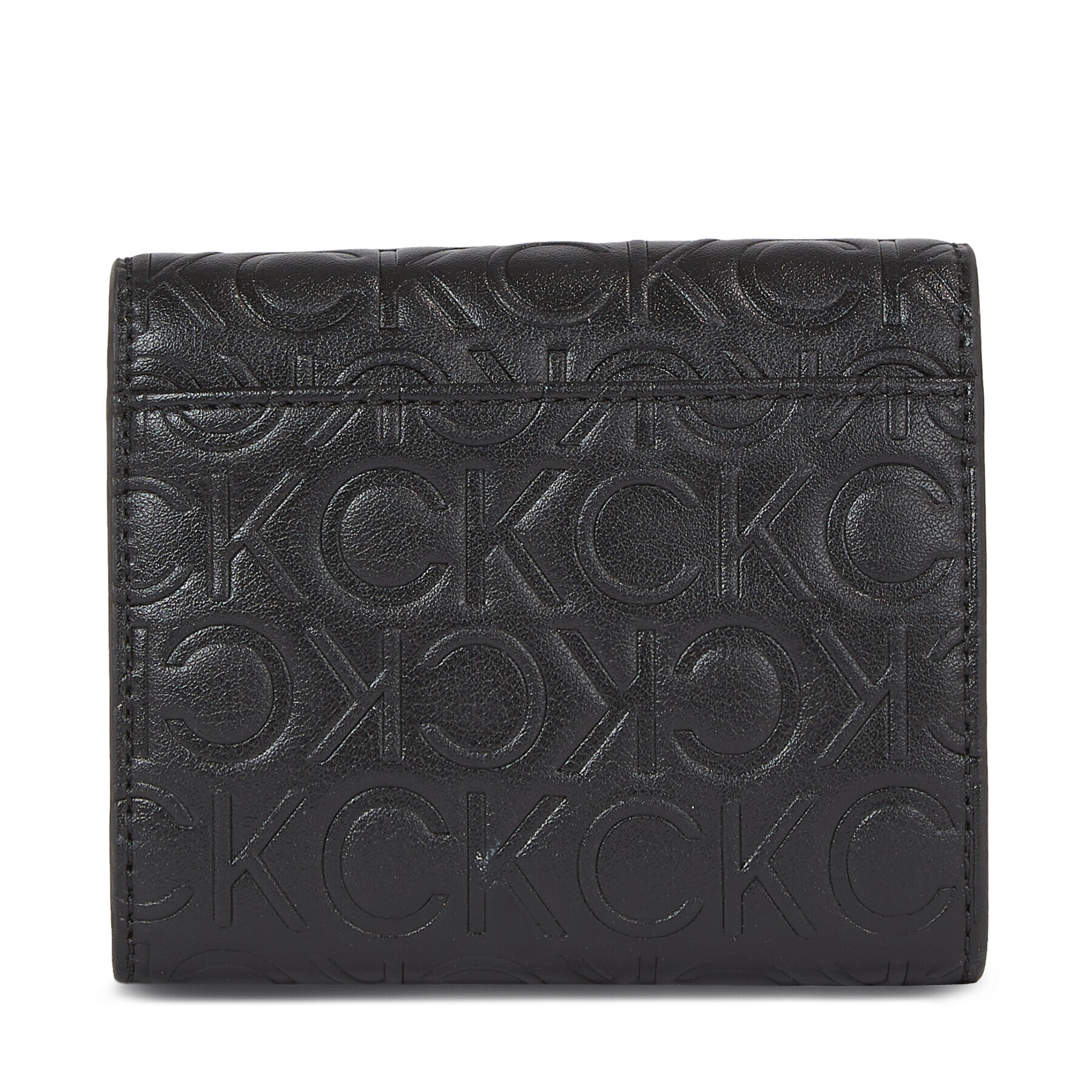 Calvin Klein Portofel pentru femei Re-Lock Trifold Xs Emb K60K611321 Negru - Pled.ro