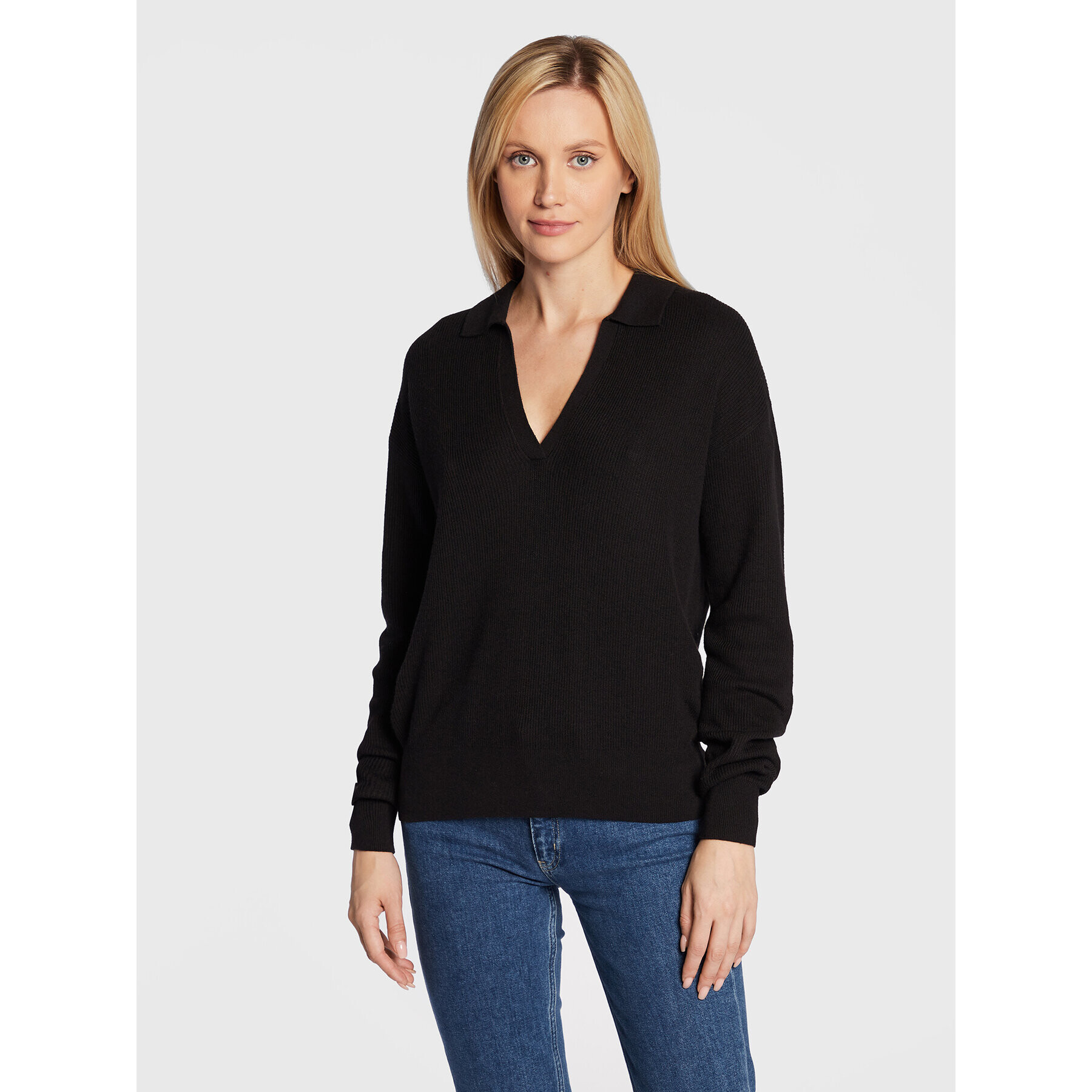 Calvin Klein Pulover K20K204768 Negru Relaxed Fit - Pled.ro