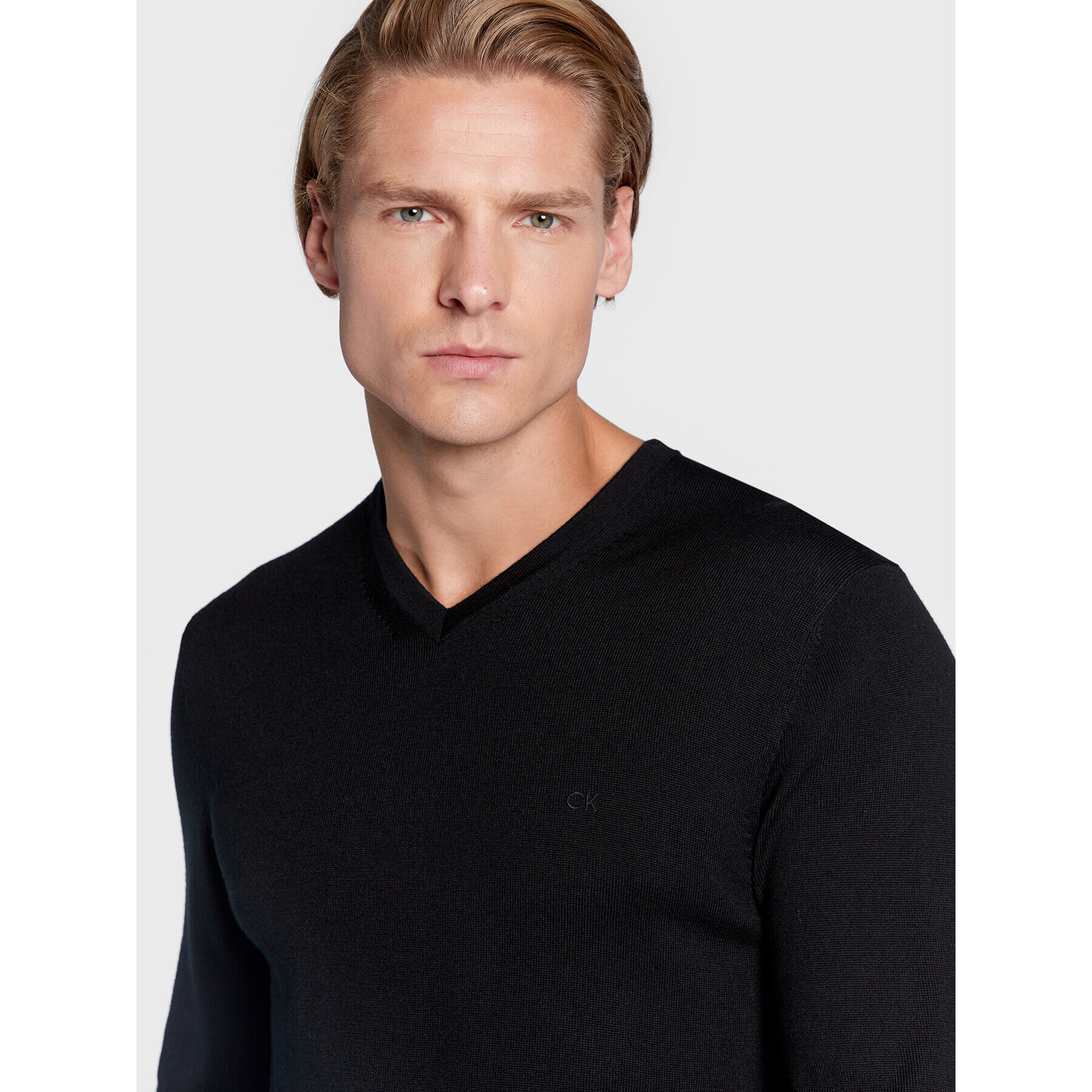 Calvin Klein Pulover Superior K10K110423 Negru Regular Fit - Pled.ro